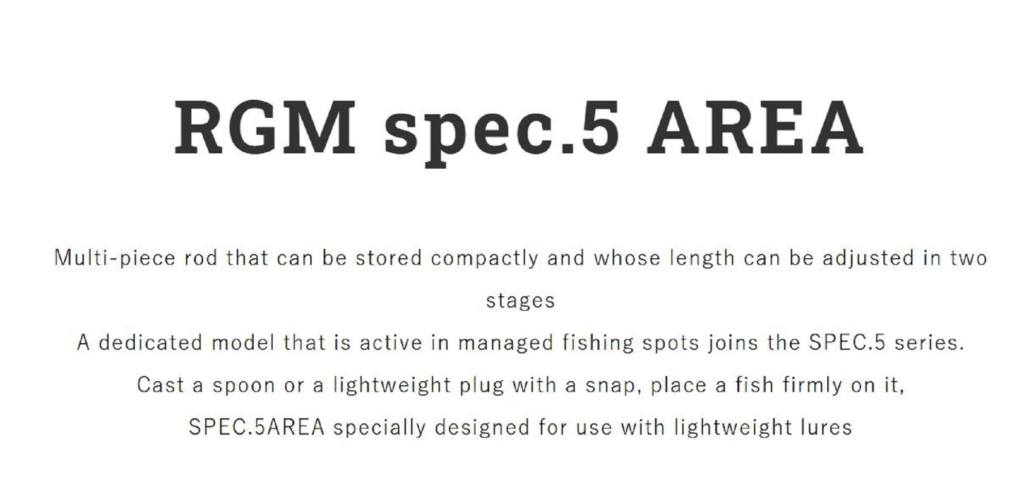 Jackall RGM Rod Baitcast Spec 5 Area 52-58B 5Pc KASI (2997)