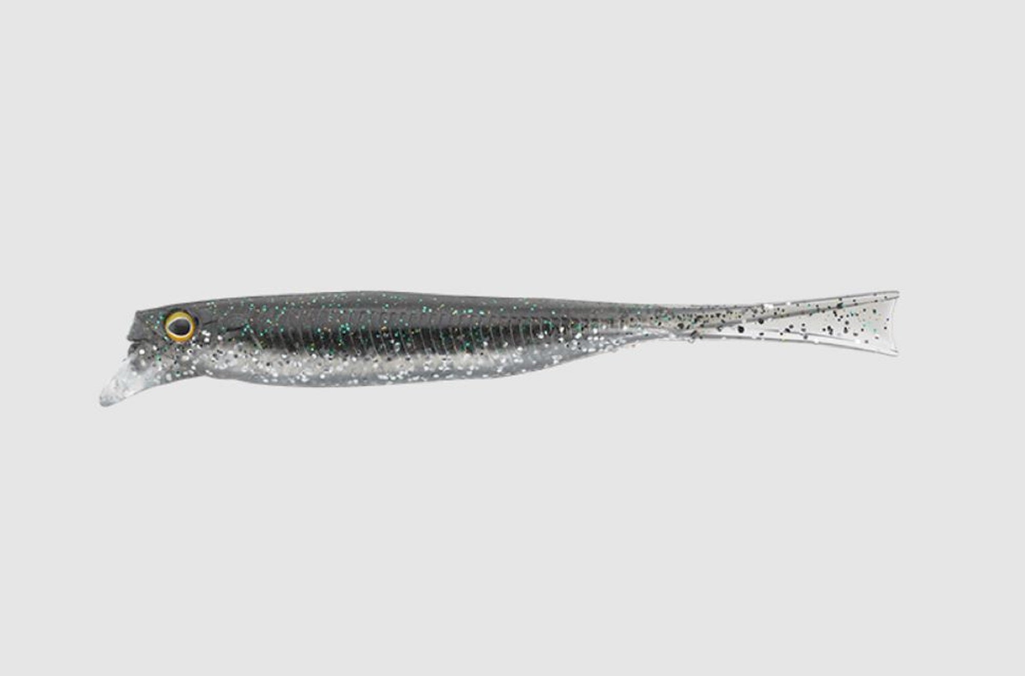 Jackall Soft Lure Drift Mellow 5.2 Inch Dark Thunder/Clear Silver (5370)