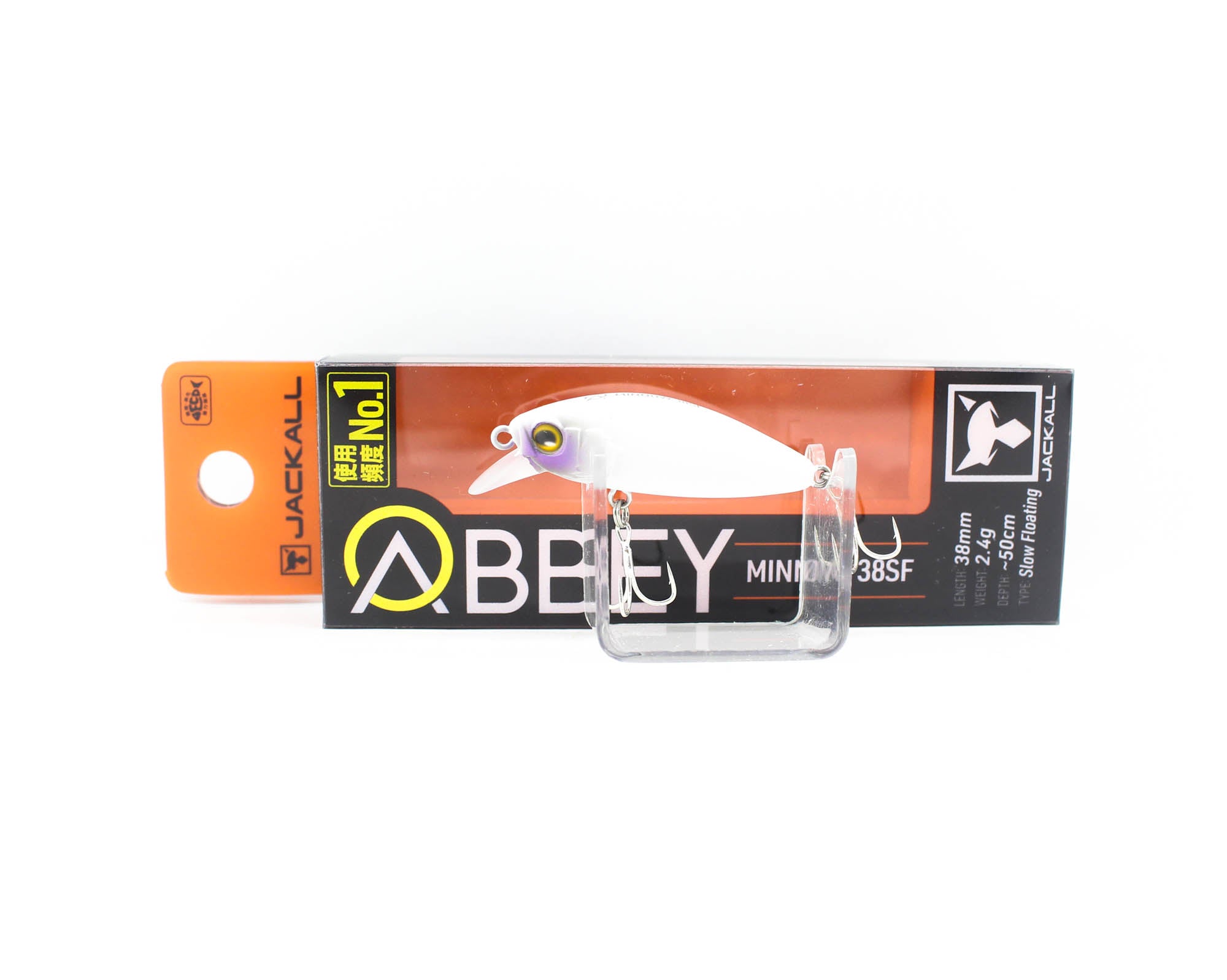 Jackall Abbey Minnow 38SF Floating Lure Yamino White (7497)