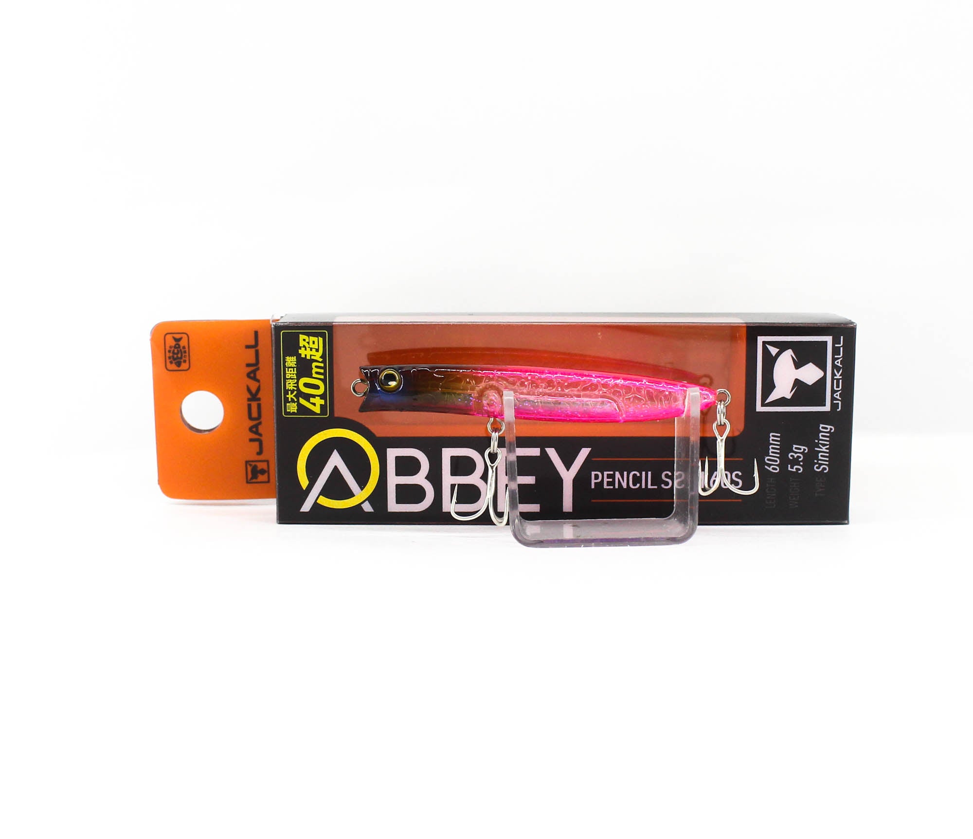 Jackall Abbey Pencil Slim 60S Sinking Lure Sexy Prism (7558)