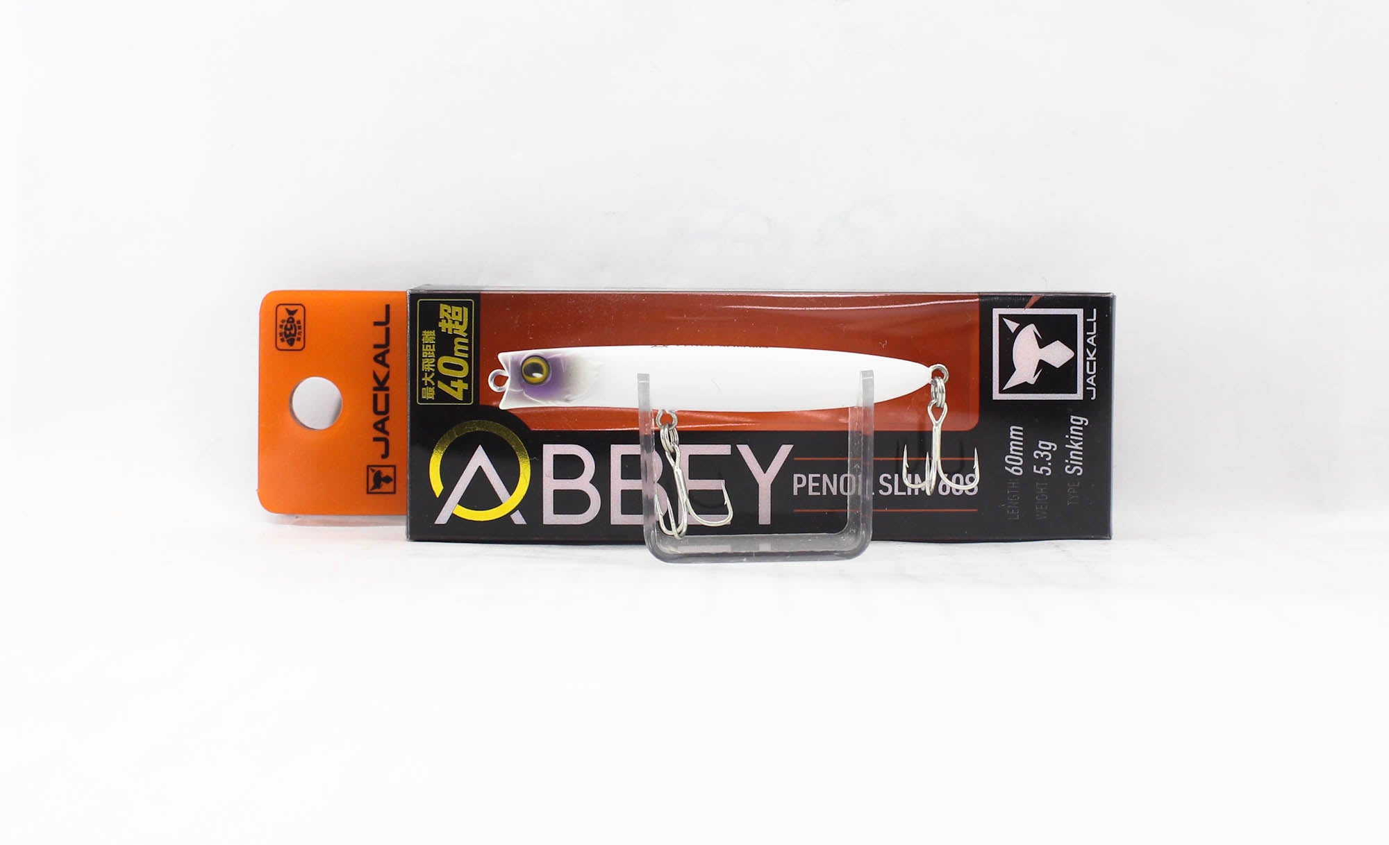 Jackall Abbey Pencil Slim 60S Sinking Lure Yamino White (7572)