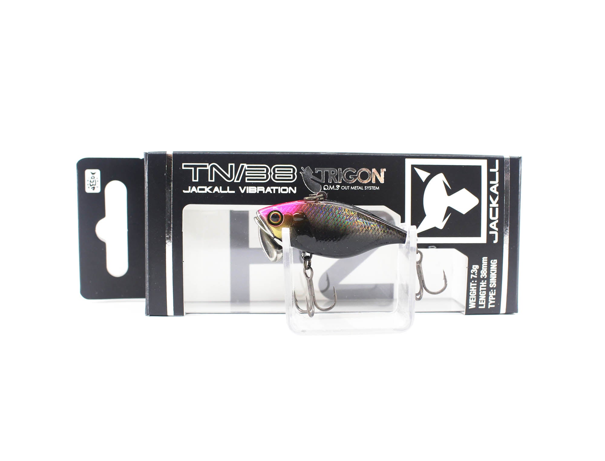 Jackall TN 38 Trigon Vibration Lure Pink Head Aurora Black (7657)