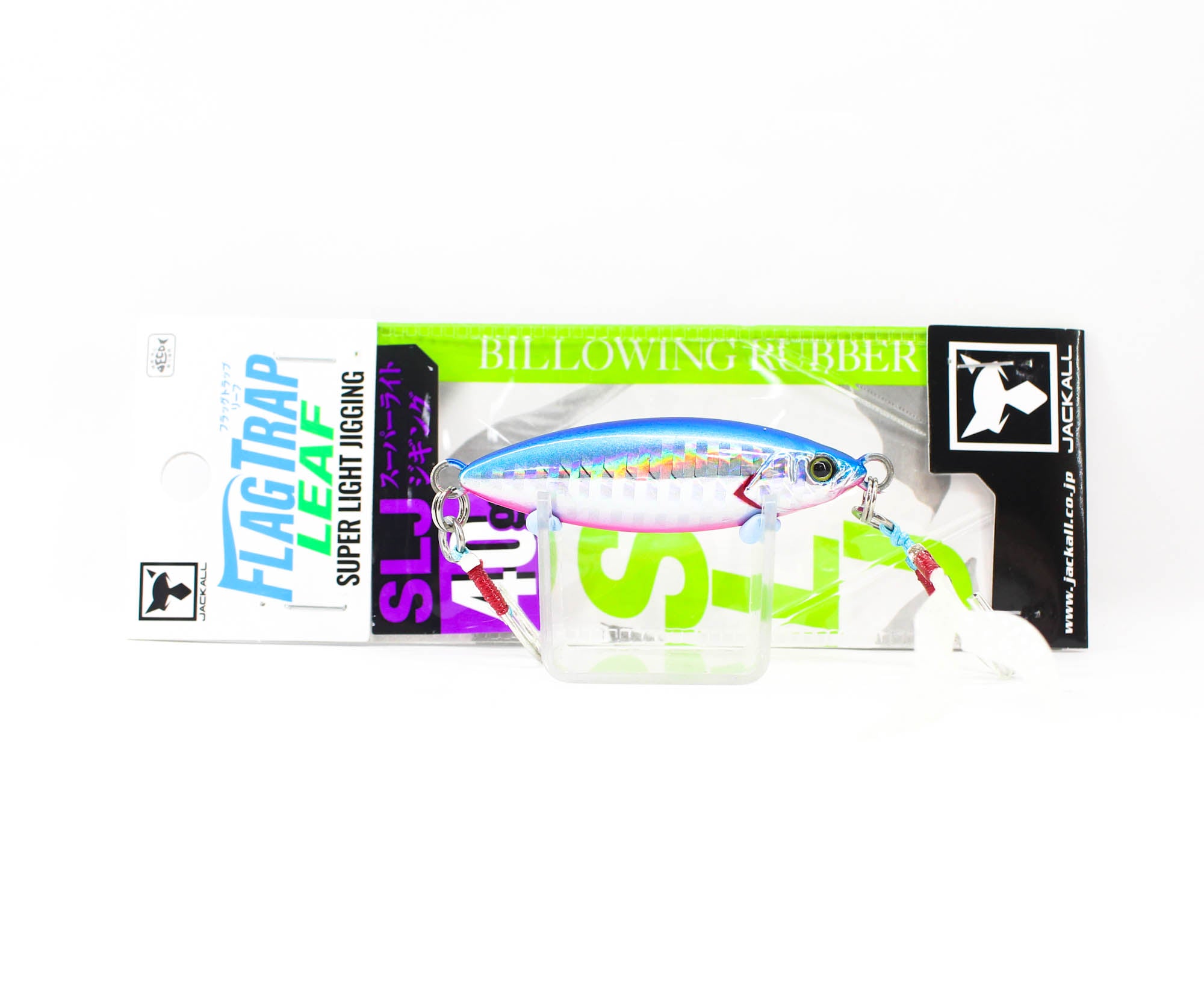 Jackall Metal Jig Flag Trap Leaf 40 grams Blue Pink Border HL (8906)