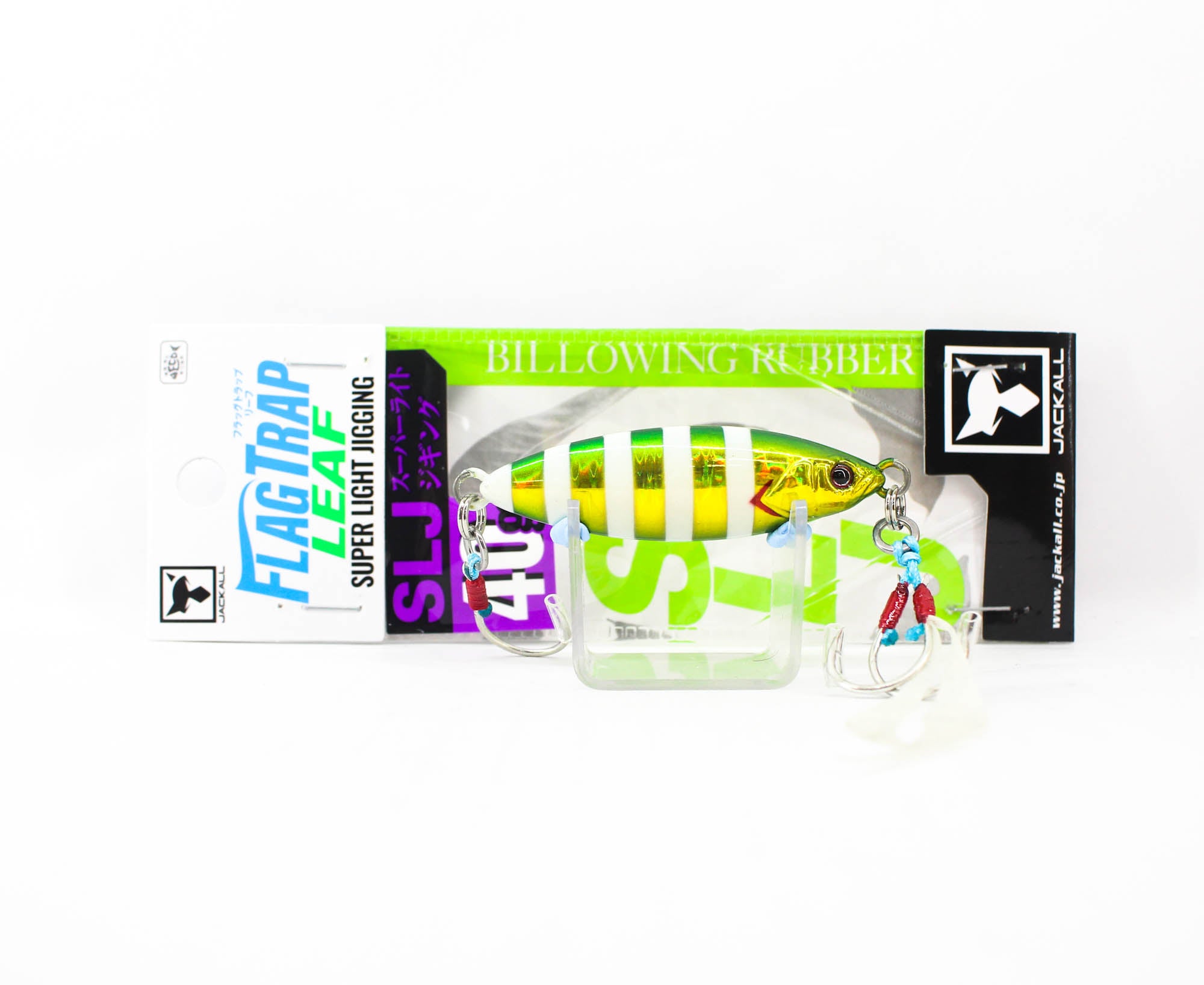 Jackall Metal Jig Flag Trap Leaf 40 grams Glow Stripe Magma Wave HL (8944)