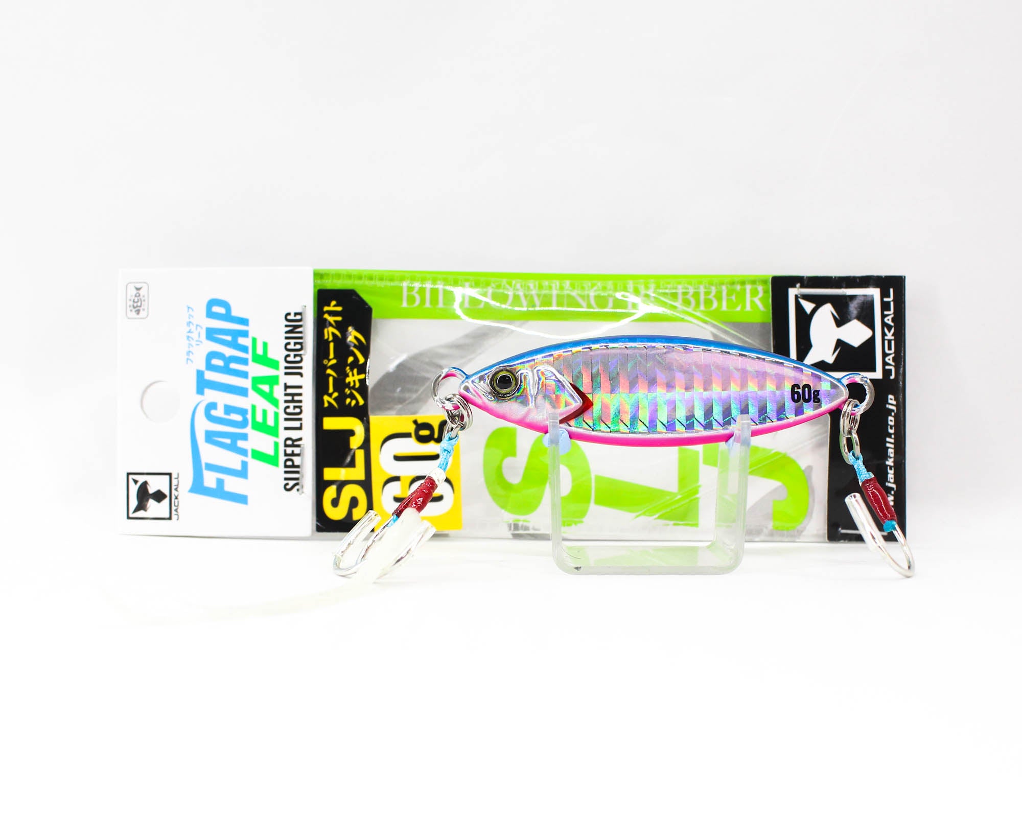 Jackall Metal Jig Flag Trap Leaf 60 grams Blue Pink Border HL (8982)