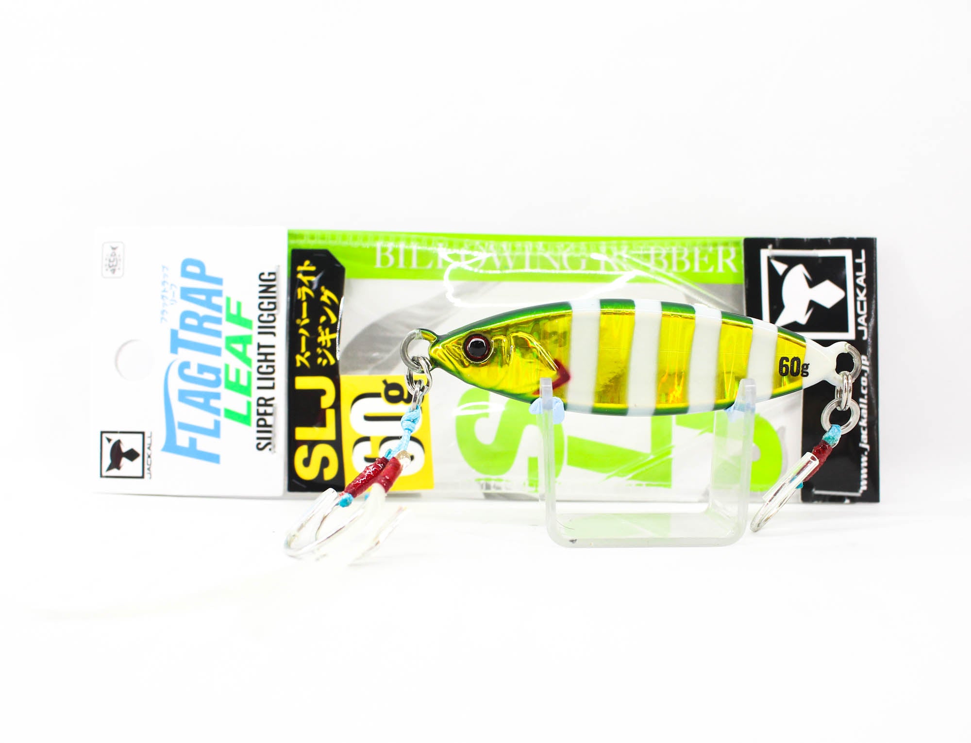 Jackall Metal Jig Flag Trap Leaf 60 grams Glow Stripe Magma Wave HL (9026)