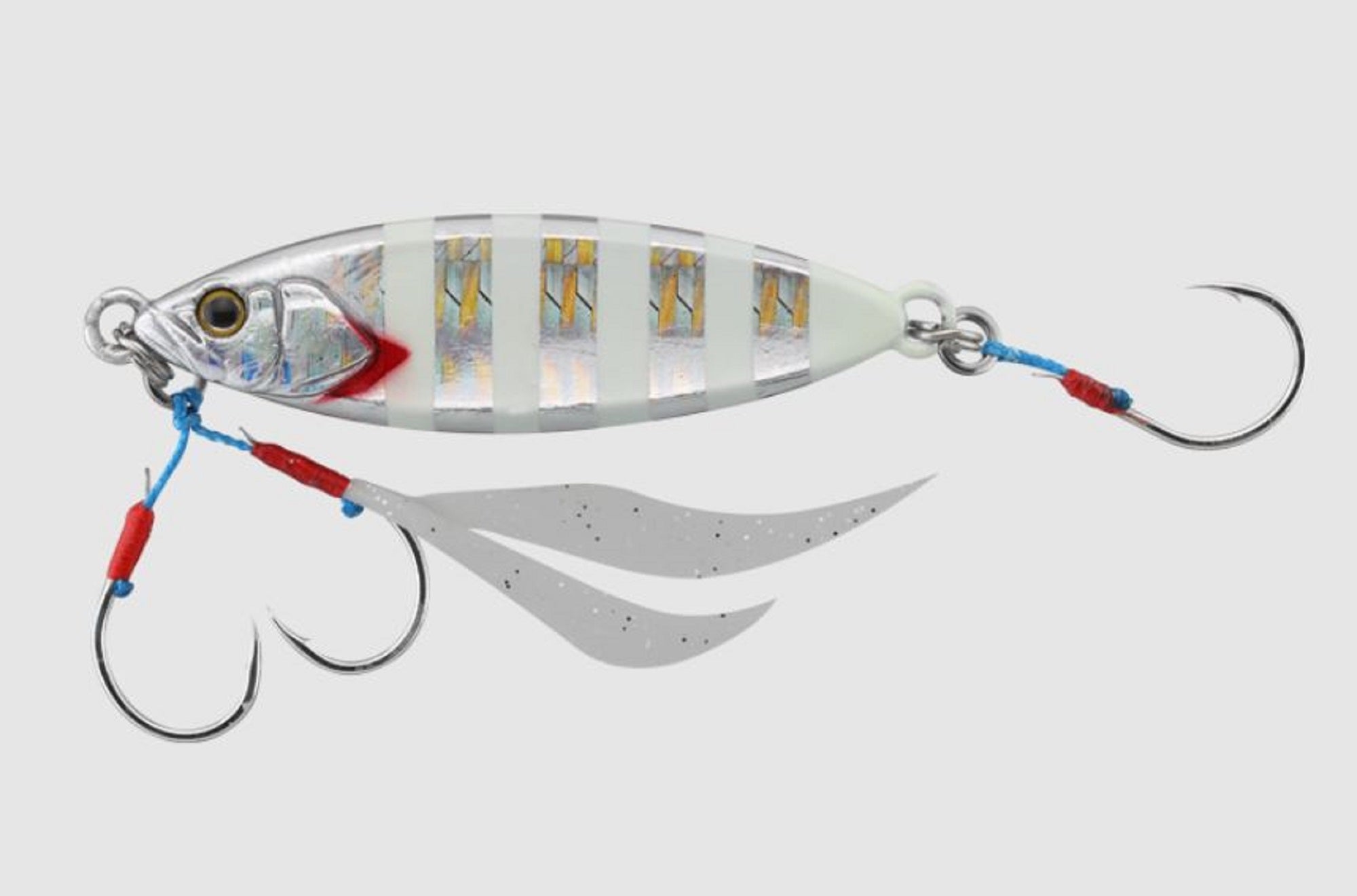 Jackall Metal Jig Flag Trap Leaf 80 grams Glow Stripe Border HL (9071)