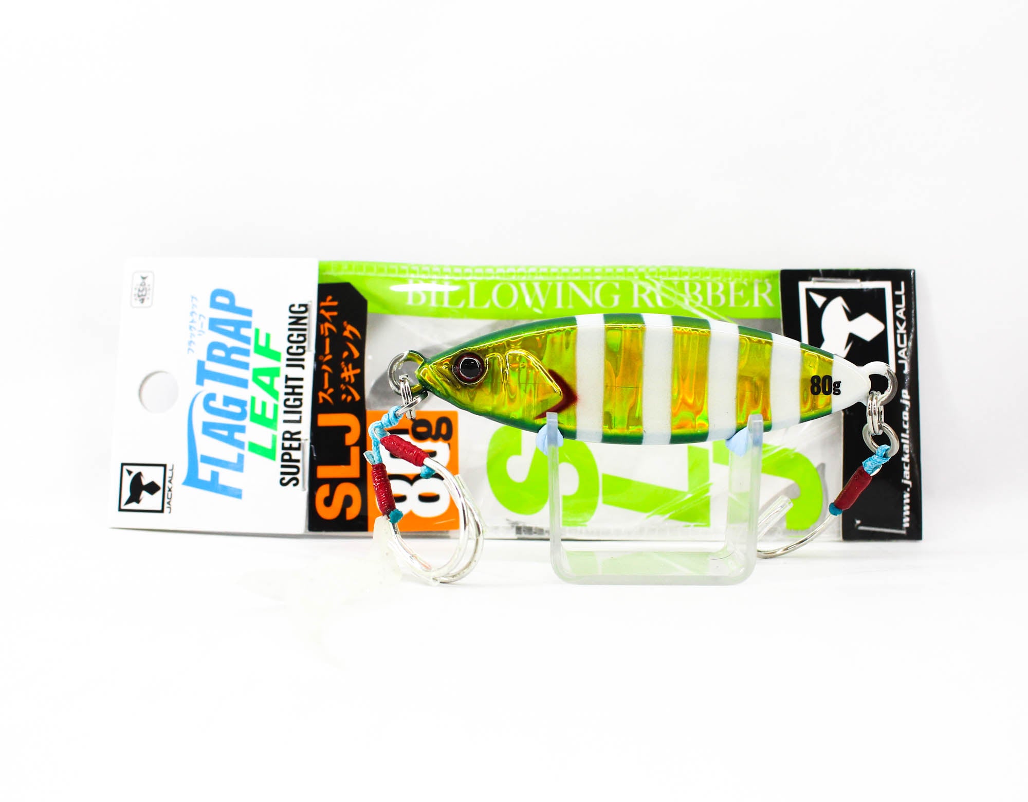 Jackall Metal Jig Flag Trap Leaf 80 grams Glow Stripe Magma Wave HL (9101)