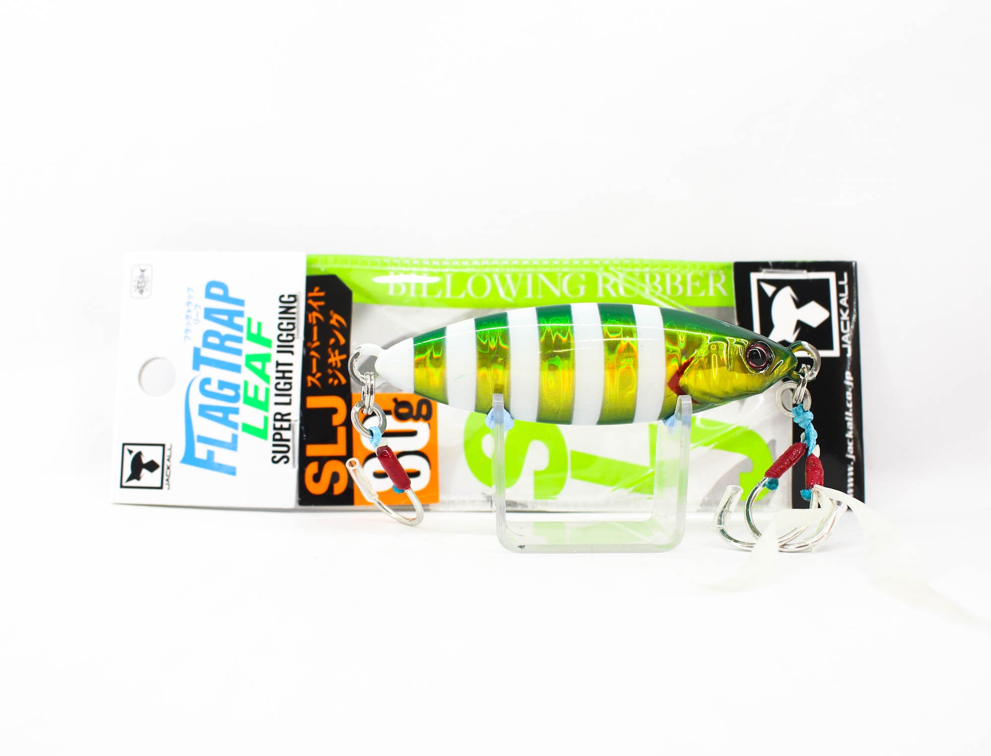 Jackall Metal Jig Flag Trap Leaf 80 grams Glow Stripe Magma Wave HL (9101)