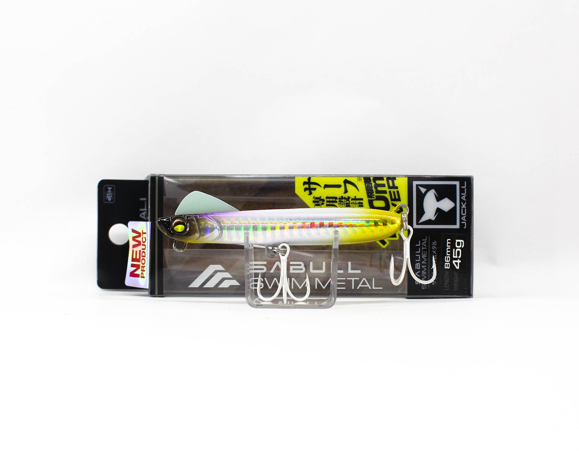 Jackall Sabull Swim Metal 45 grams 86 mm Sinking Lure UV Shirogisu (0596)