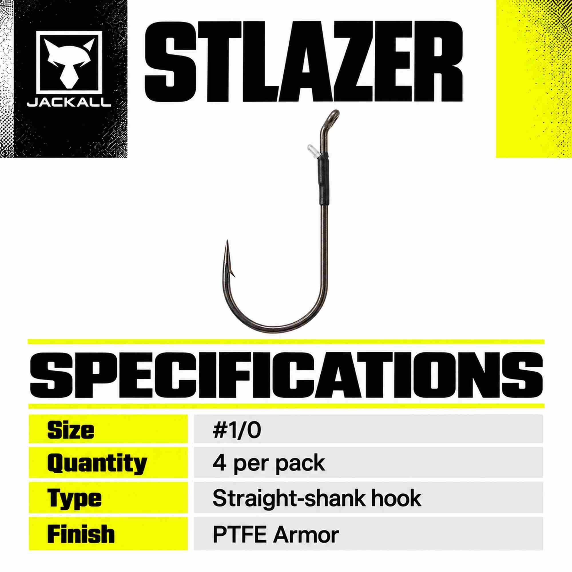 Jackall Hooks Stlazer 4 Per Pack Size 1/0 (4761)