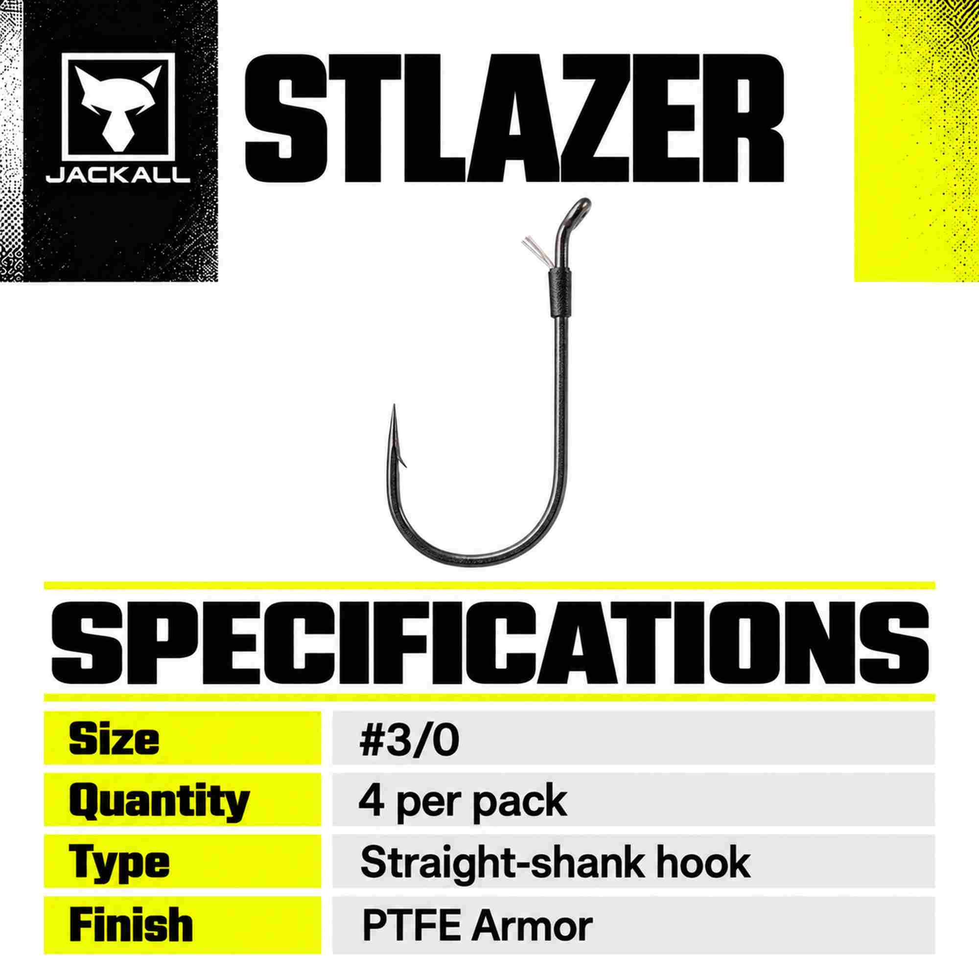 Jackall Hooks Stlazer 4 Per Pack Size 3/0 (4785)