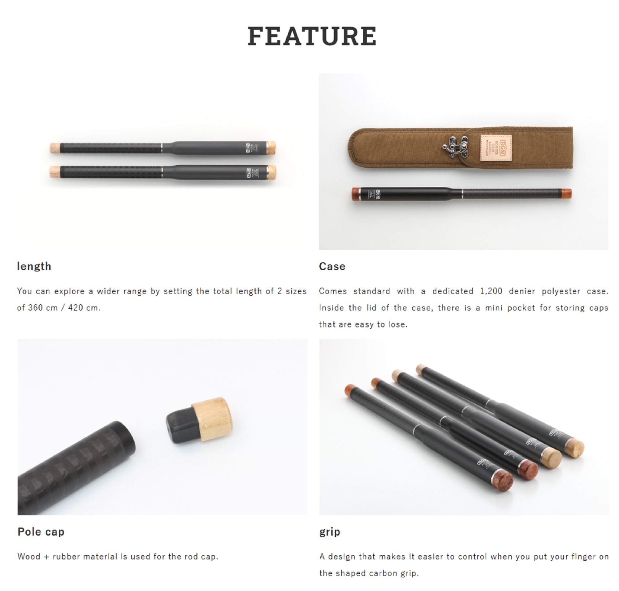 Jackall RGM Rod Pole Telescopic Spec 7 420cm Black (6635)