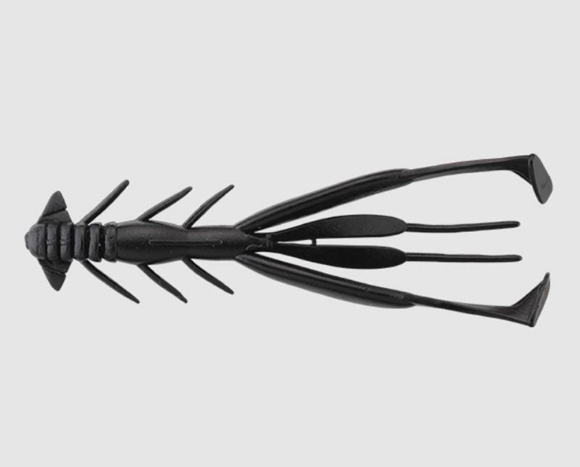 Jackall Soft Lure Jimmy Shrimp 3.8 Inches Solid Black (7823)