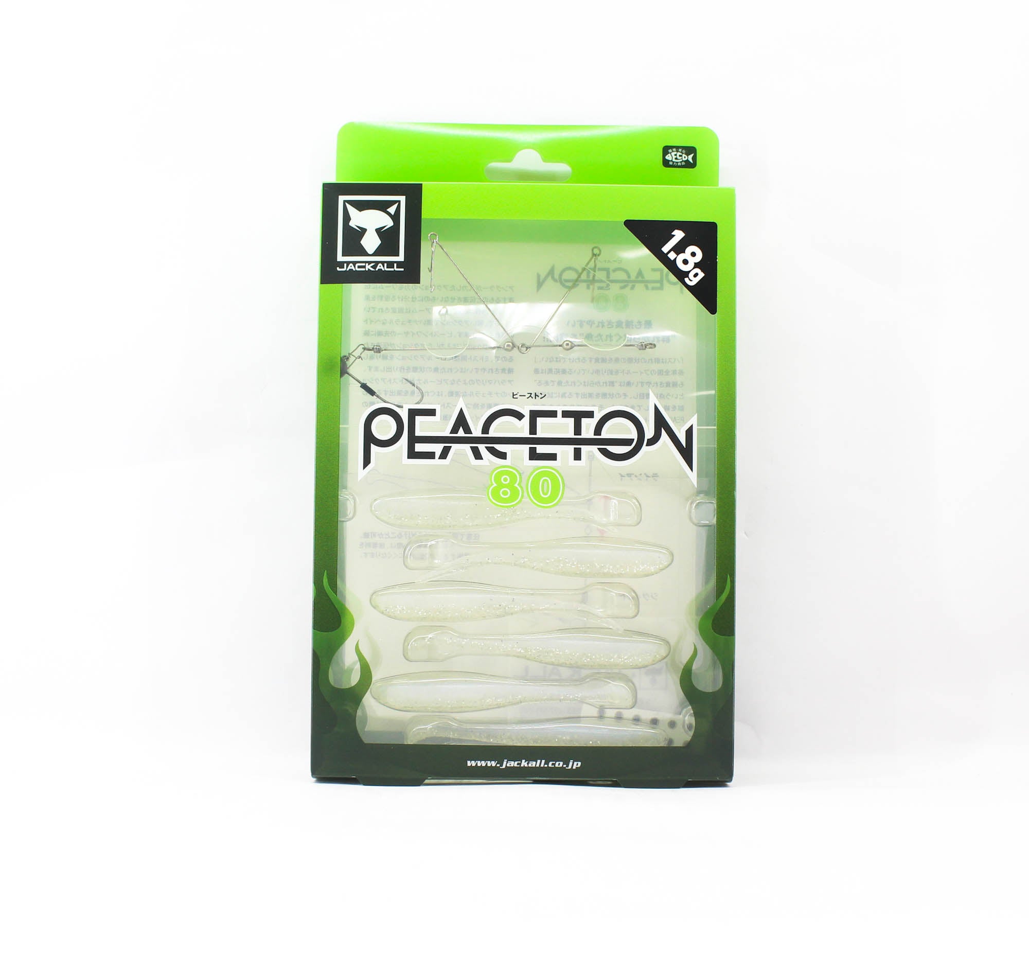 Jackall Soft Lure Peaceton 80mm 1.8 grams Maruhata Pearl Magic (8219)