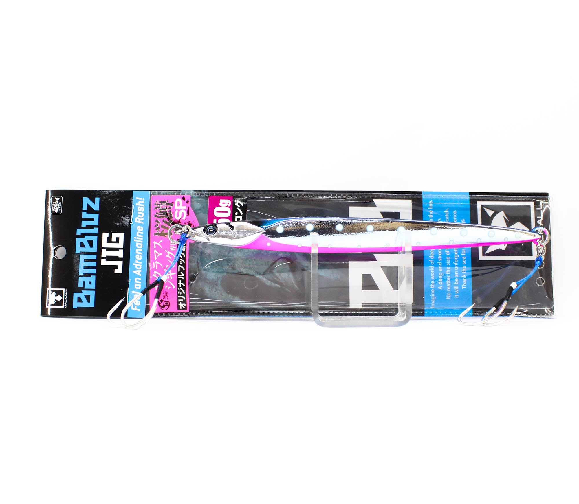 Jackall Metal Jig Bambluz Semi Long 150 grams Blue Pink Glow Dot (2629)