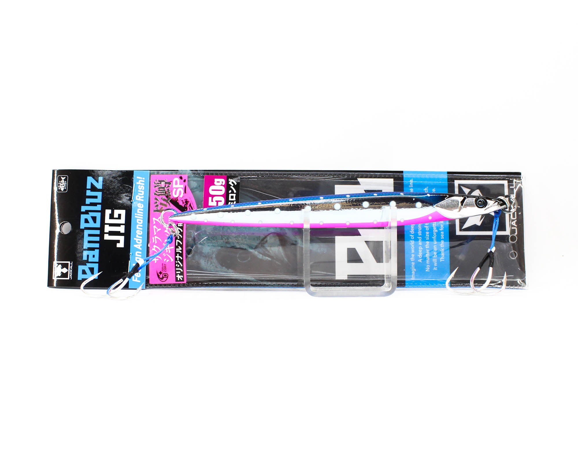 Jackall Metal Jig Bambluz Semi Long 150 grams Blue Pink Glow Dot (2629)