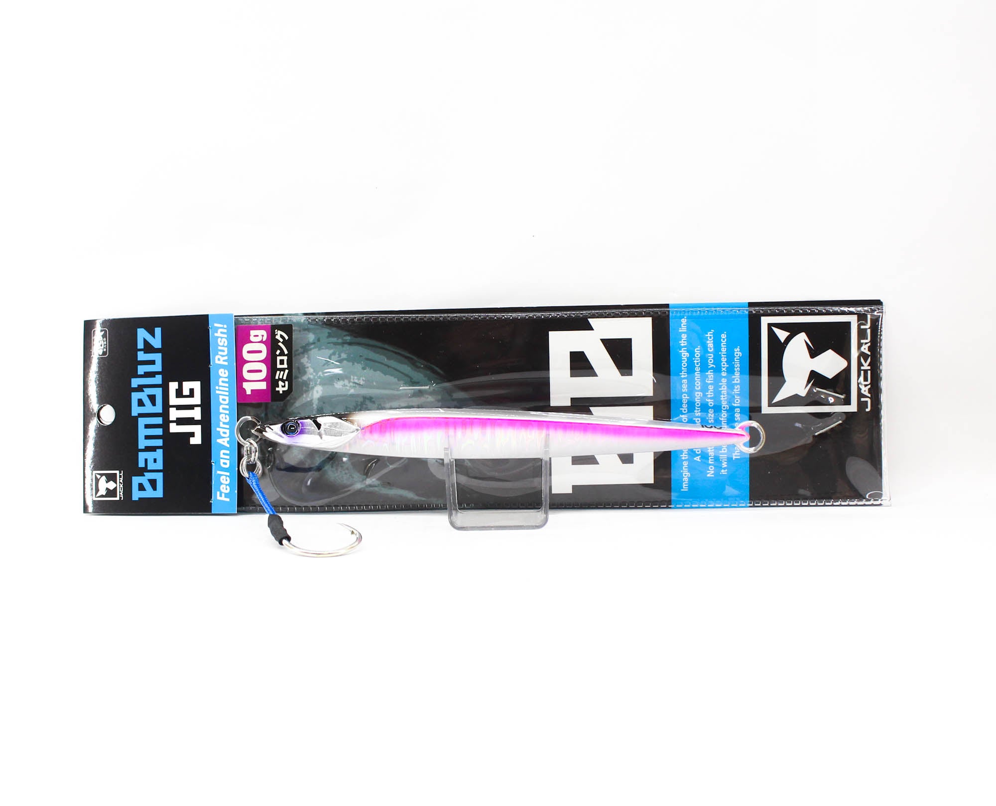 Jackall Metal Jig Bambluz Semi Long 100 grams UV Laserpink (2858)