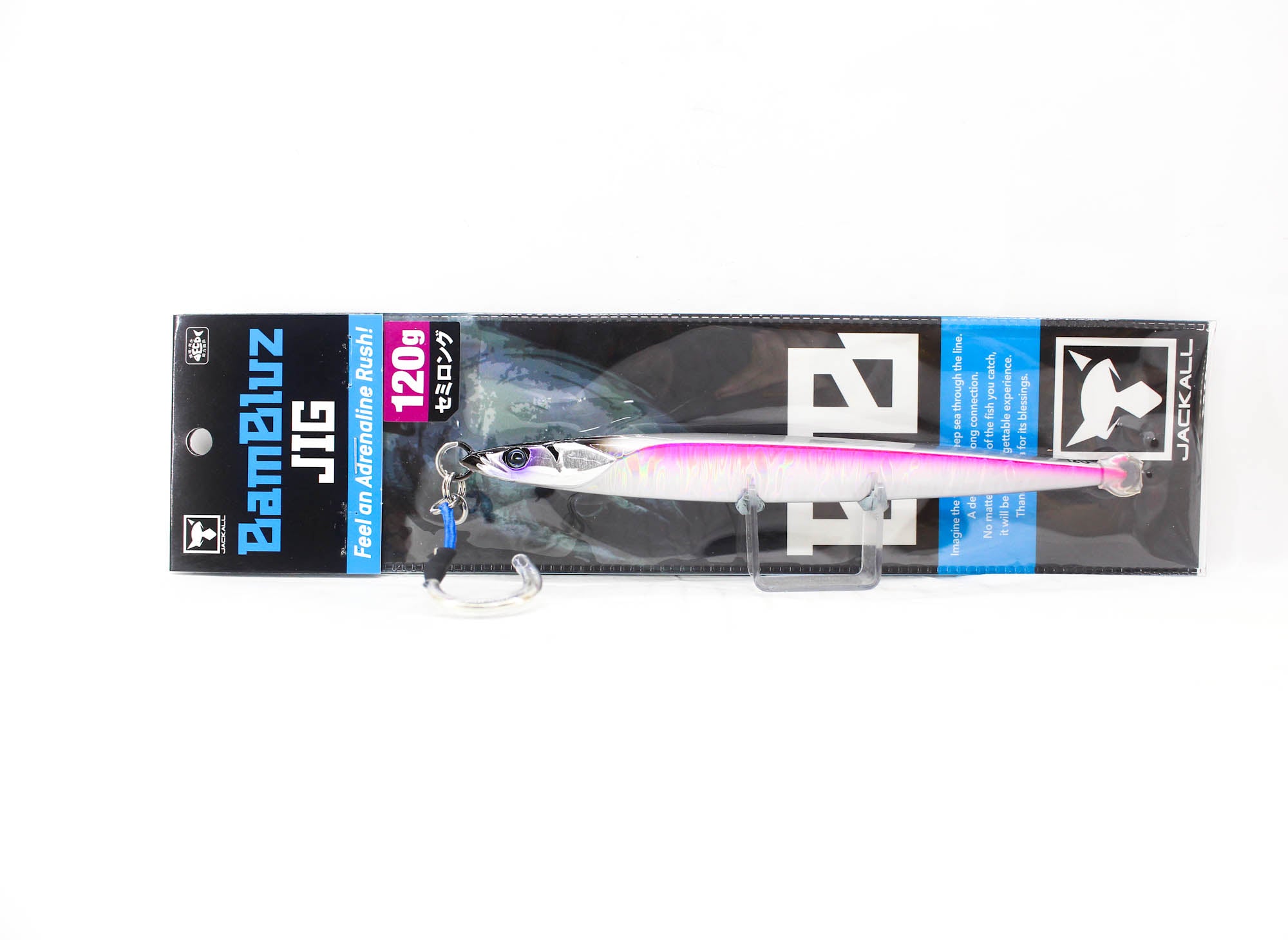 Jackall Metal Jig Bambluz Semi Long 120 grams UV Laserpink (2889)