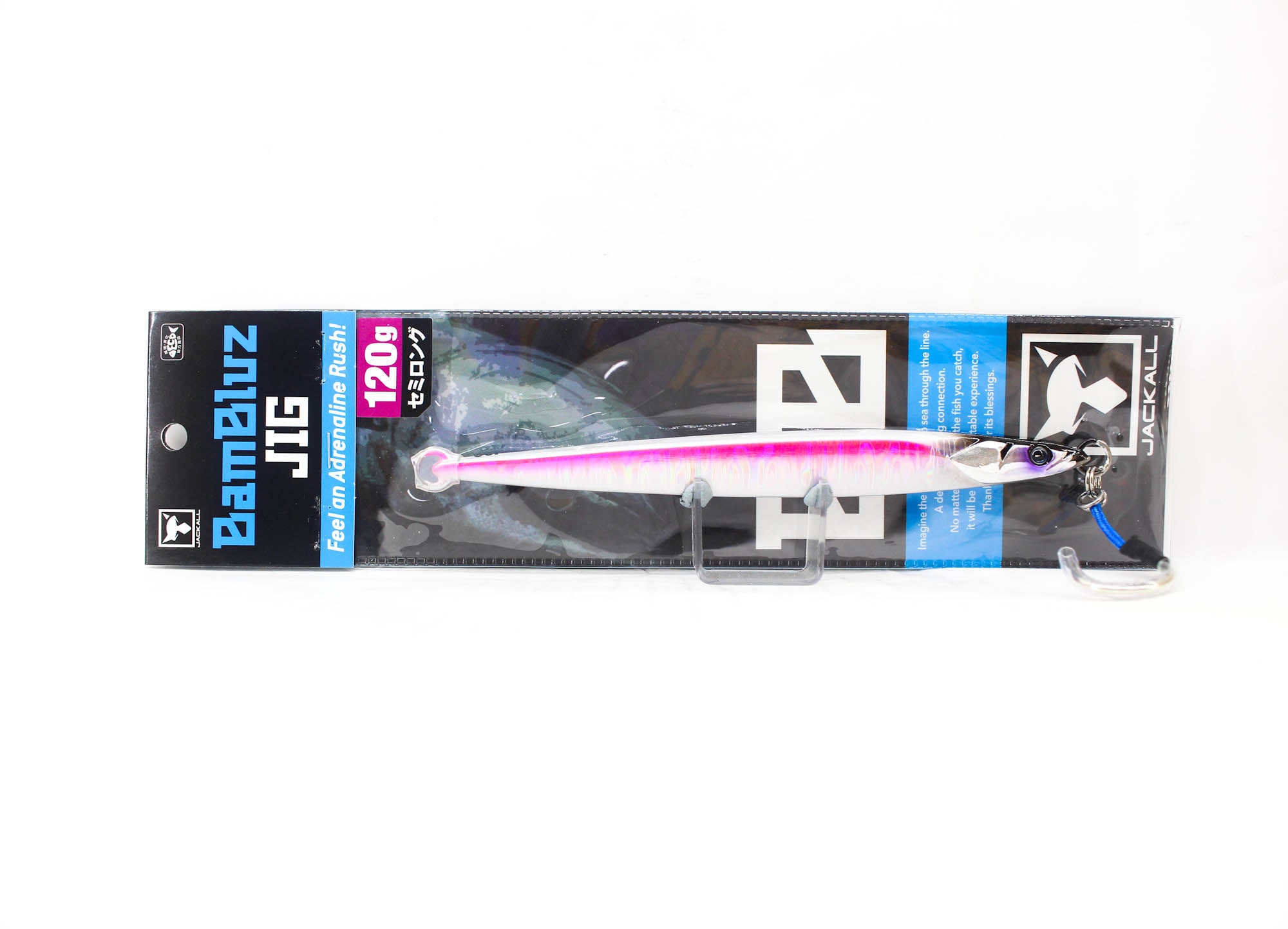 Jackall Metal Jig Bambluz Semi Long 120 grams UV Laserpink (2889)