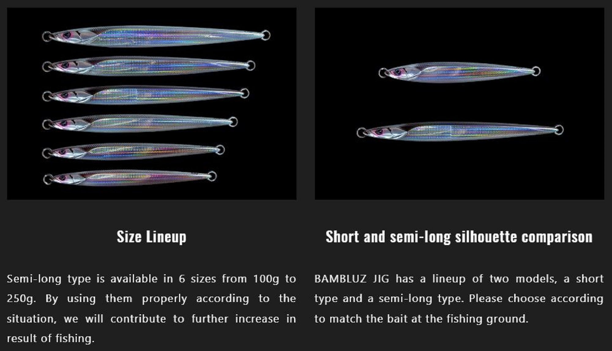 Jackall Metal Jig Bambluz Semi Long 180 grams Ikanago Shoulder Glow (2957)