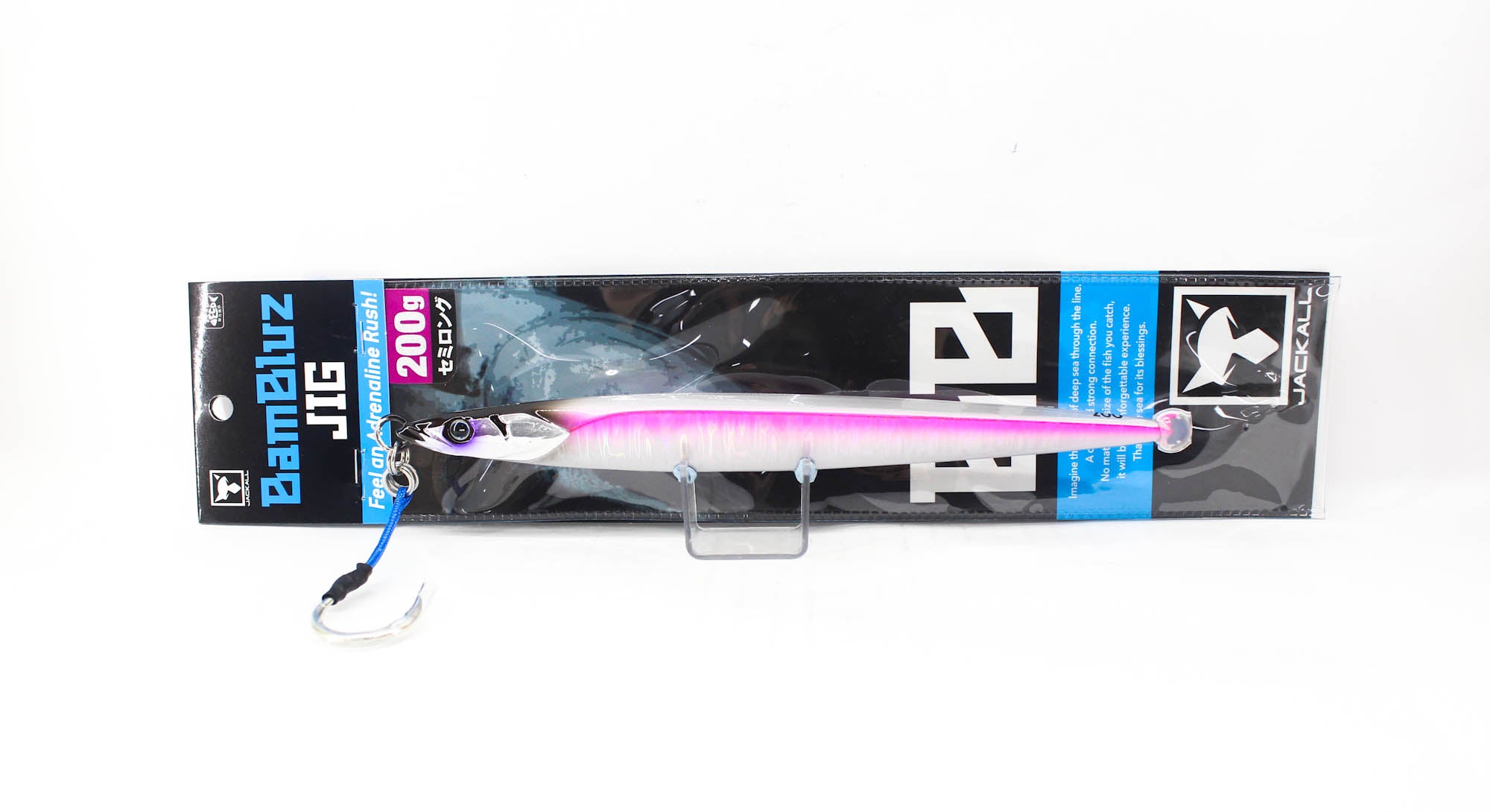 Jackall Metal Jig Bambluz Semi Long 200 grams UV Laserpink (2971)