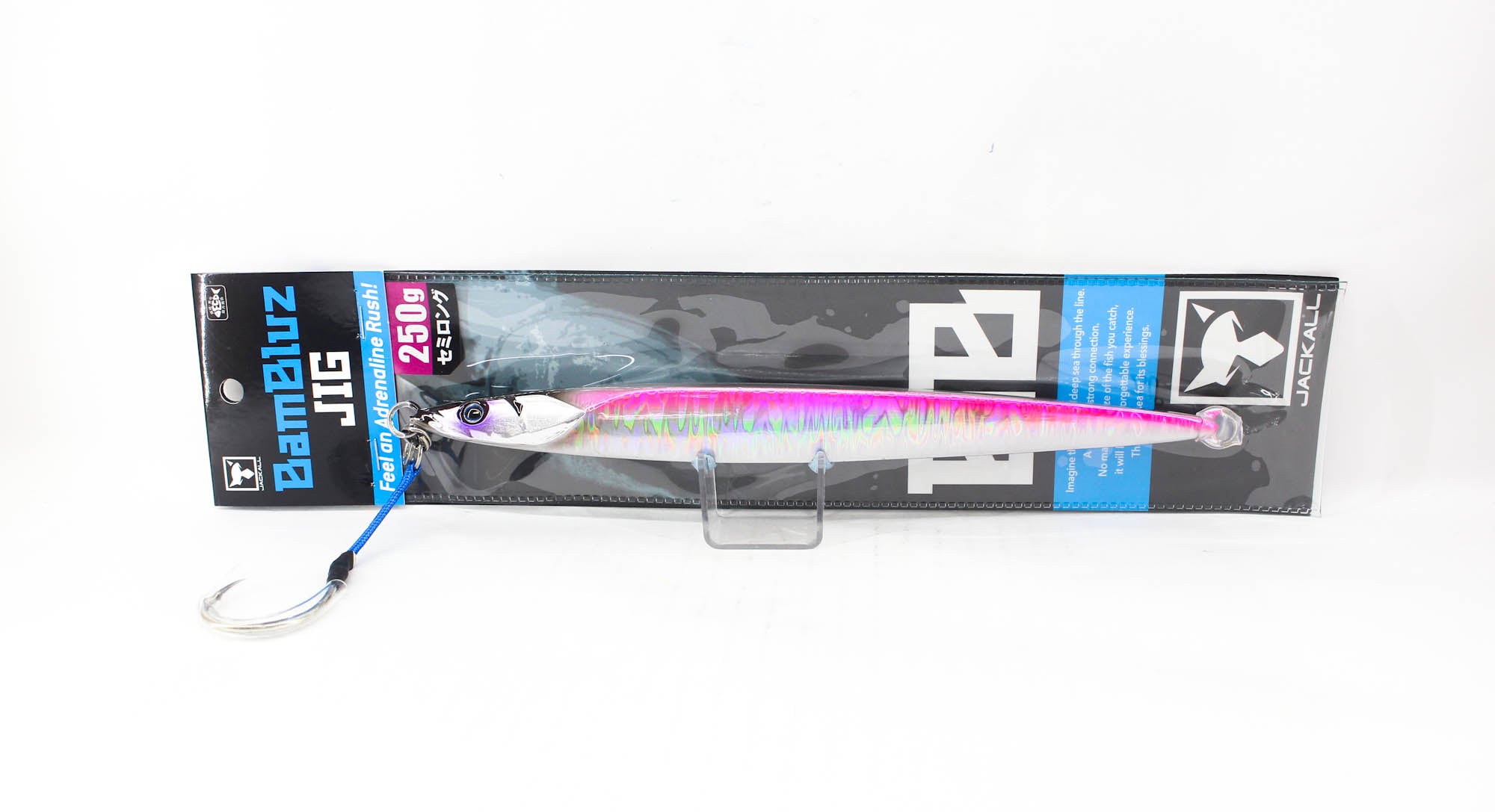 Jackall Metal Jig Bambluz Semi Long 250 grams UV Laserpink (3008)