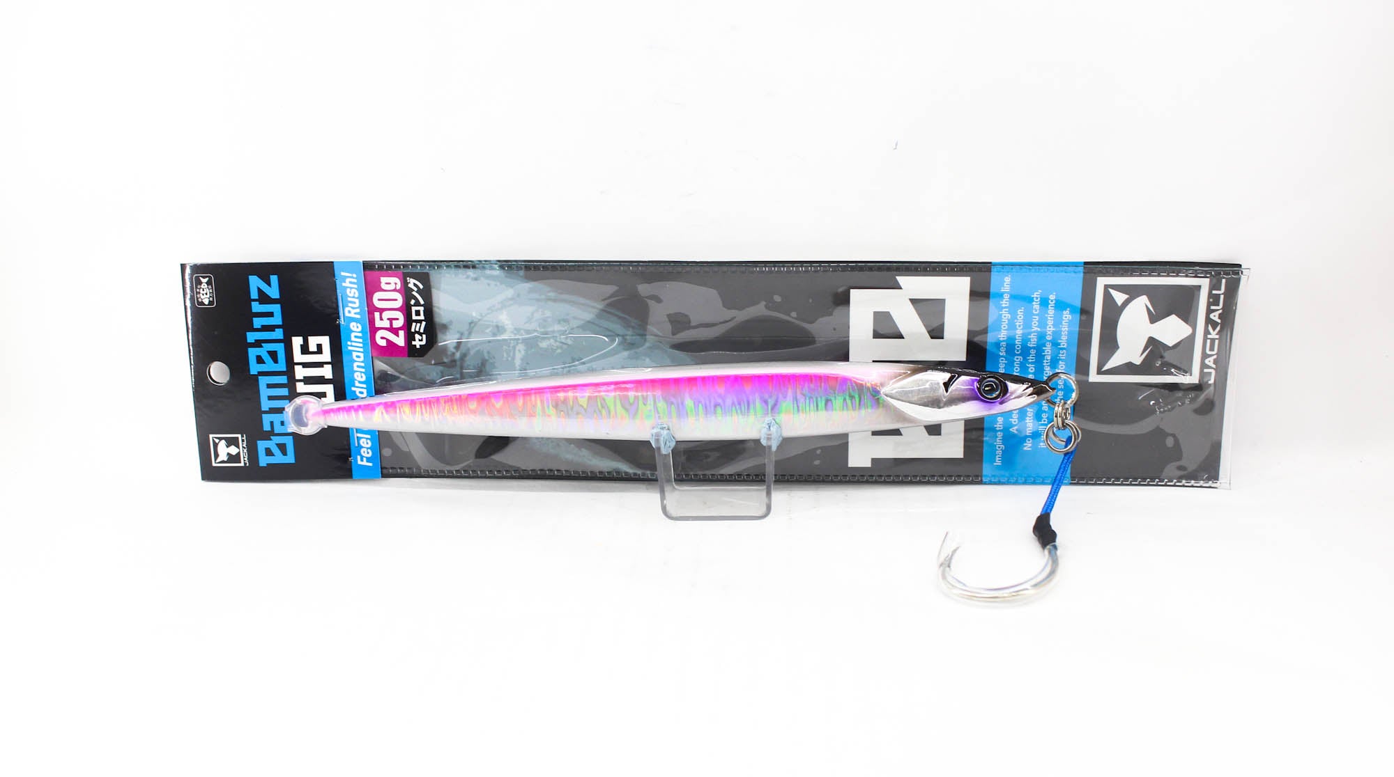Jackall Metal Jig Bambluz Semi Long 250 grams UV Laserpink (3008)