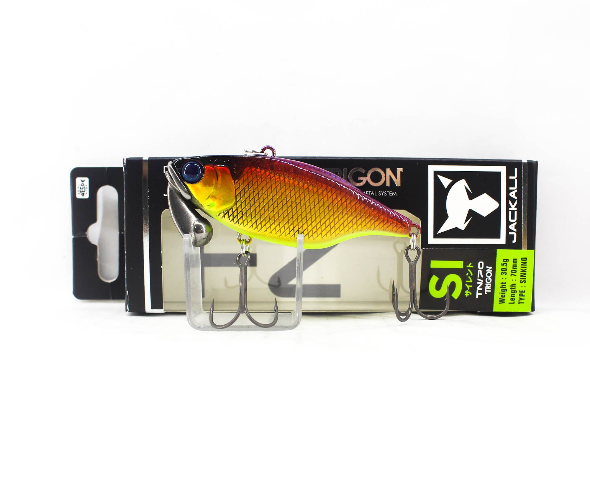 Jackall TN 70 Trigon Silent Vibration Lure Babataku Red Gold Laser (4036)