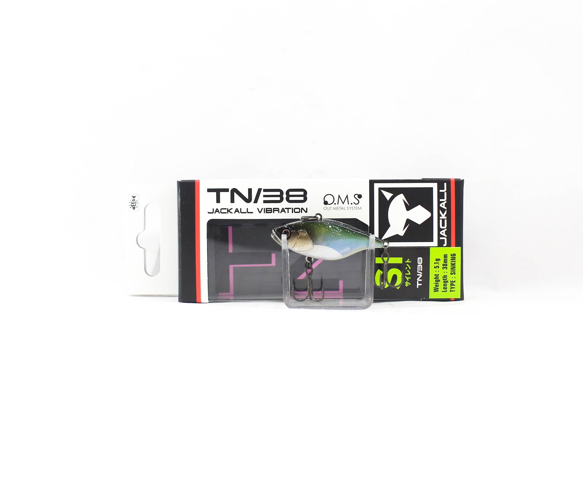 Jackall TN 38 Silent Vibration Lure Dark Thunder Clear Bait (6566)