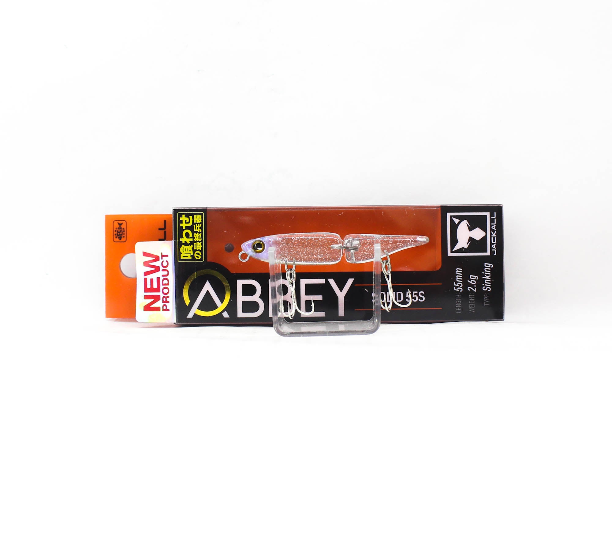 Jackall Abbey Solid 55S Jointed Sinking Lure Silver Powder Clear (7969)