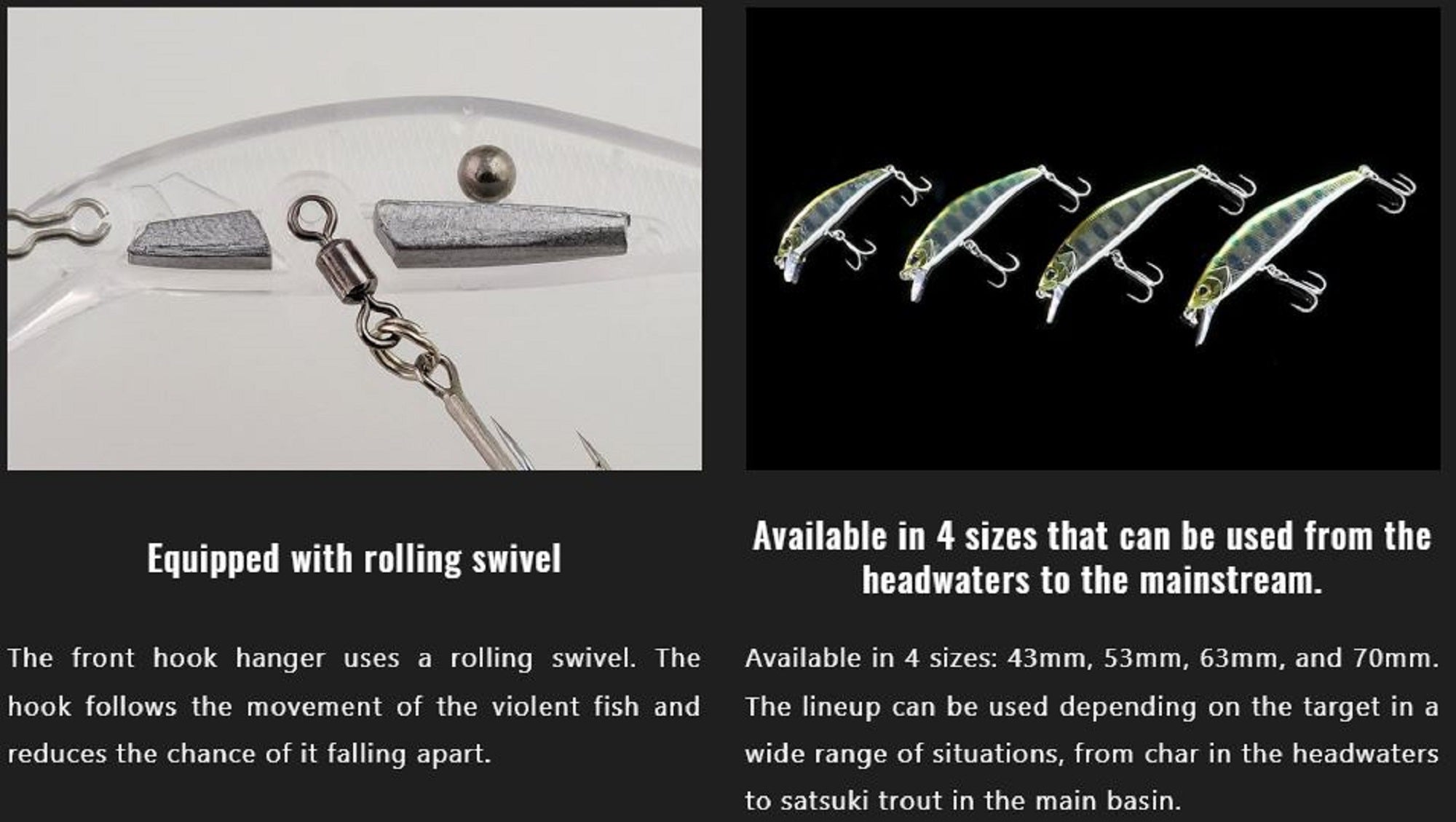 Jackall Timon Ryushin Knocker 53 HW Sinking Lure Lime Yamame (0624)