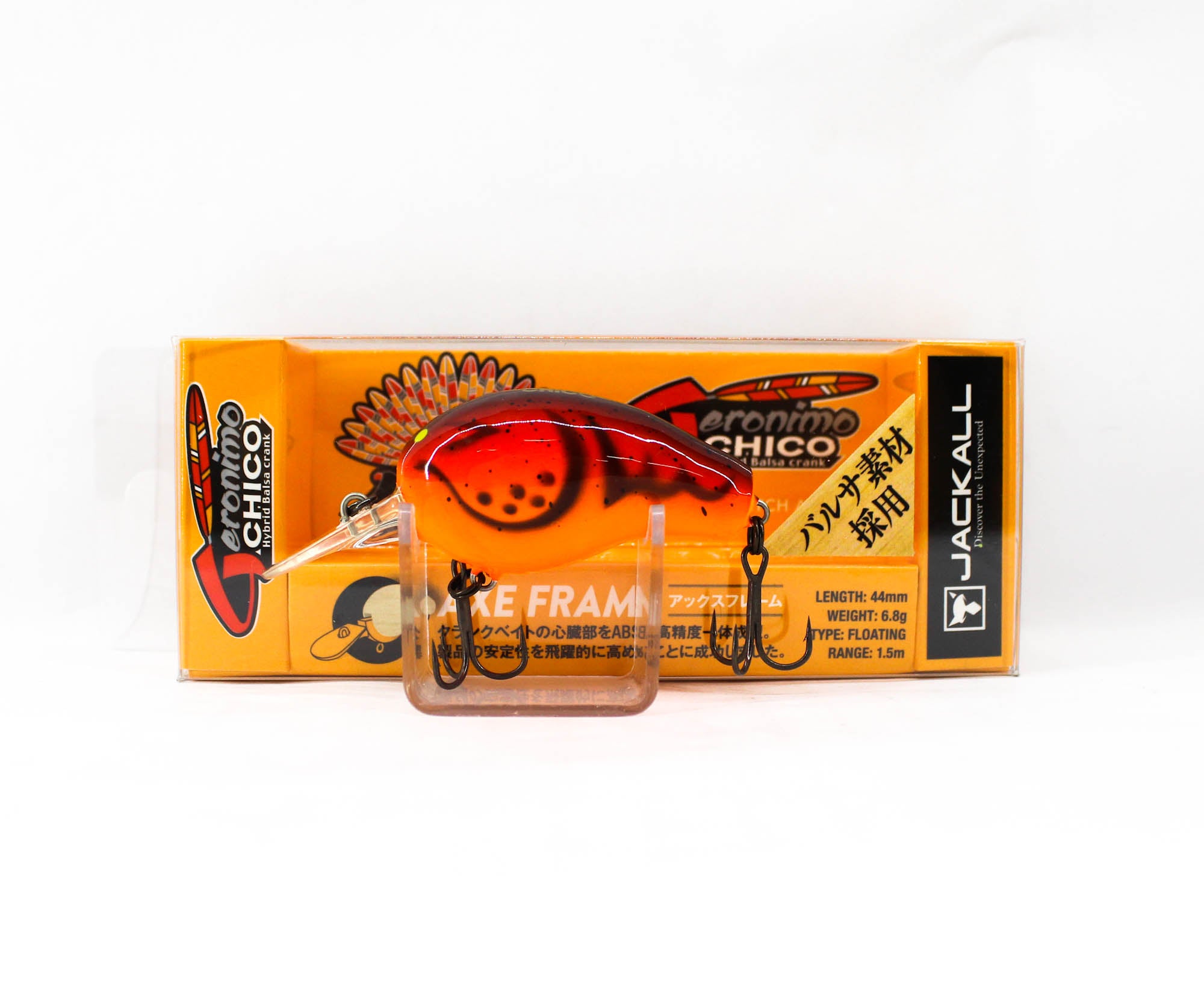 Jackall Geronimo Chico 44 Wood Floating Lure Red Craw (0907)