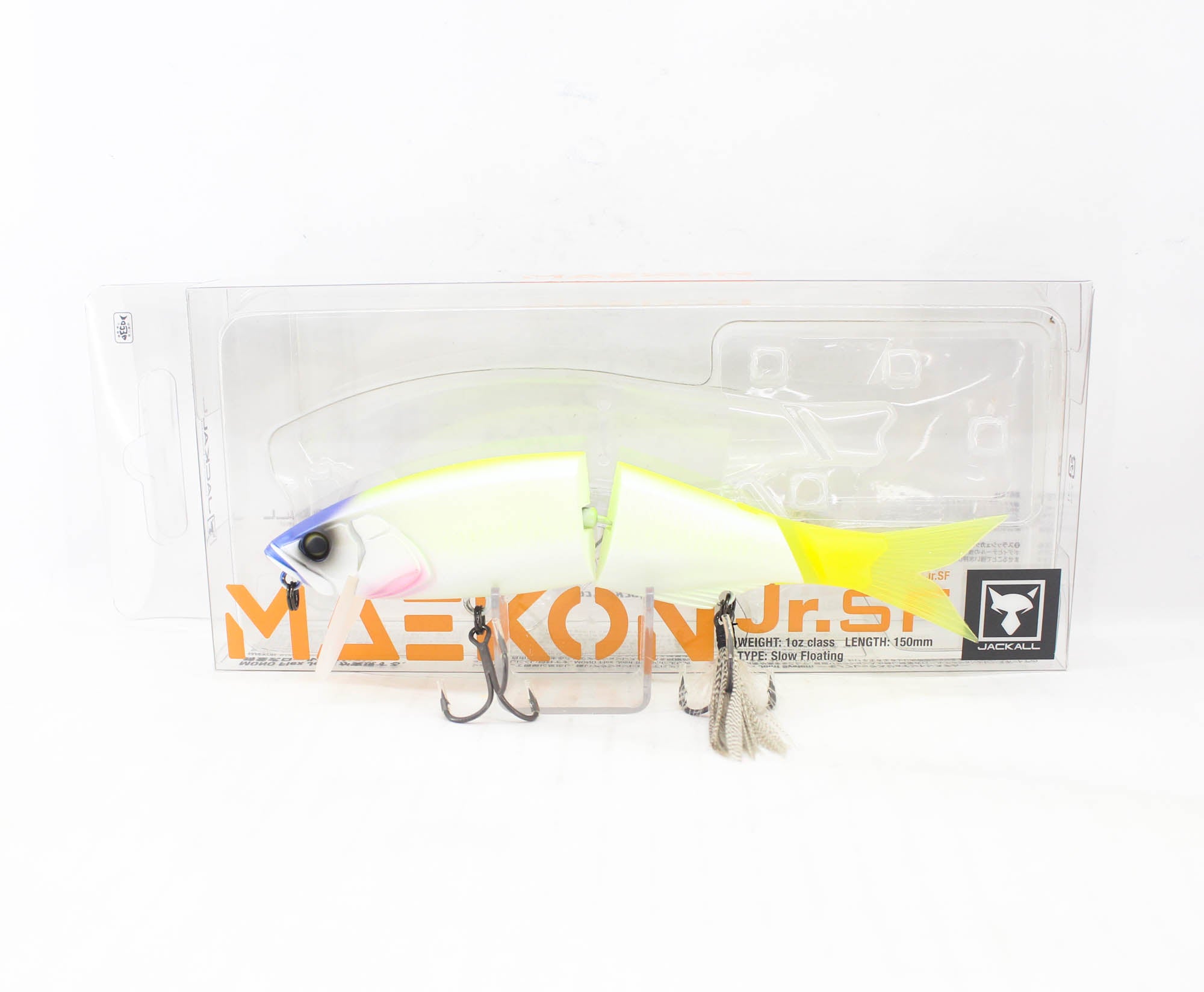 Jackall Maekon JR 150 mm 1 oz Floating Lure Misty Chartreuse (6329)