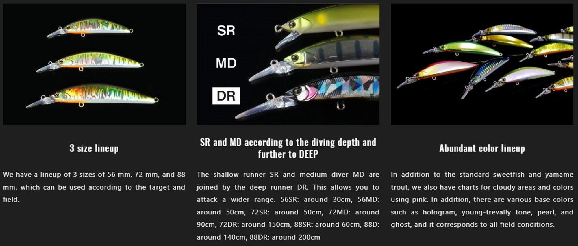 Jackall Timon Tricoroll GT 88 SR-F Floating Lure Multi Black (6954)