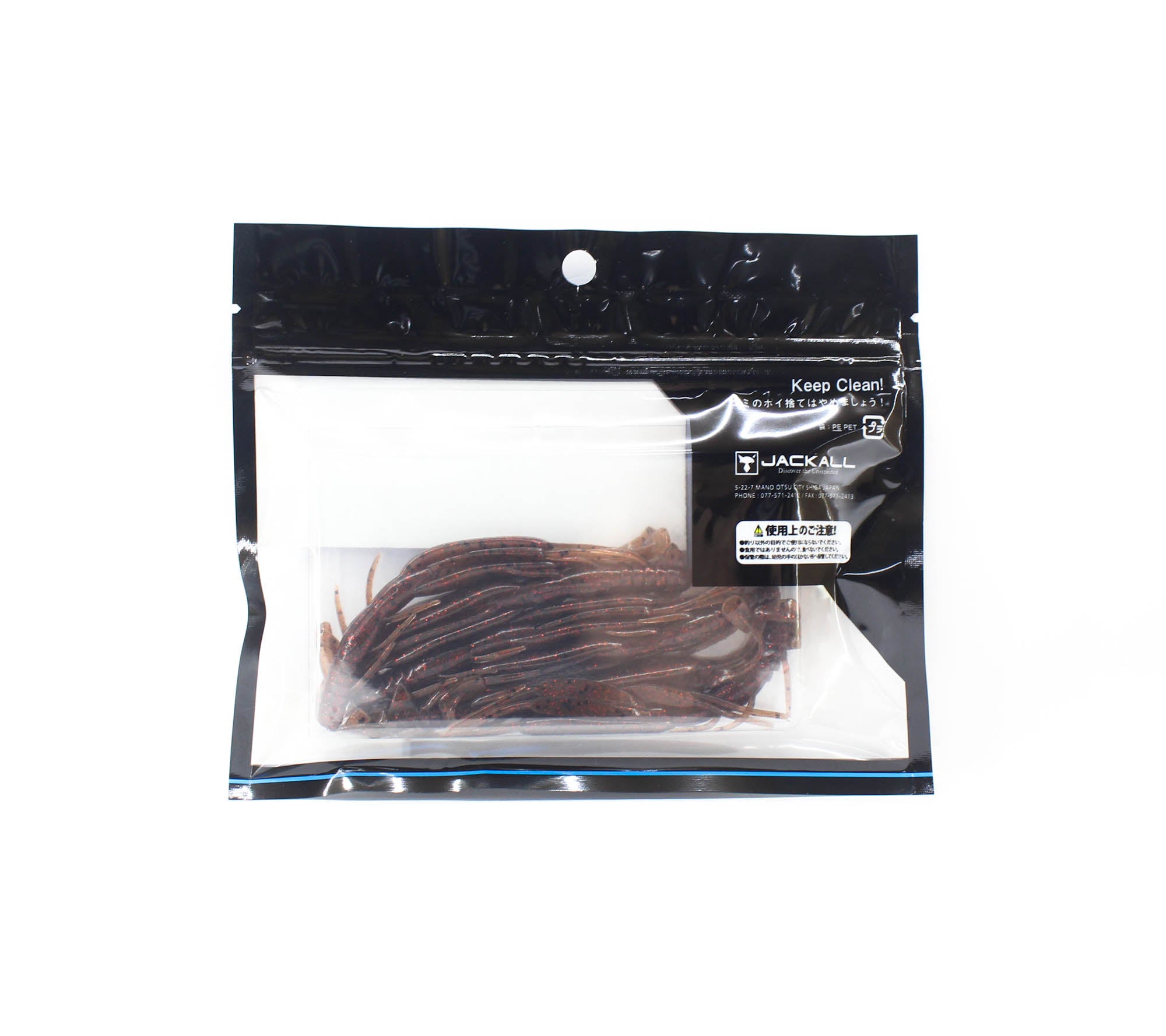 Jackall Soft Lure Bleeker Jimmy Shrimp 3.8 Inches Ebimiso Red Flake (7562)