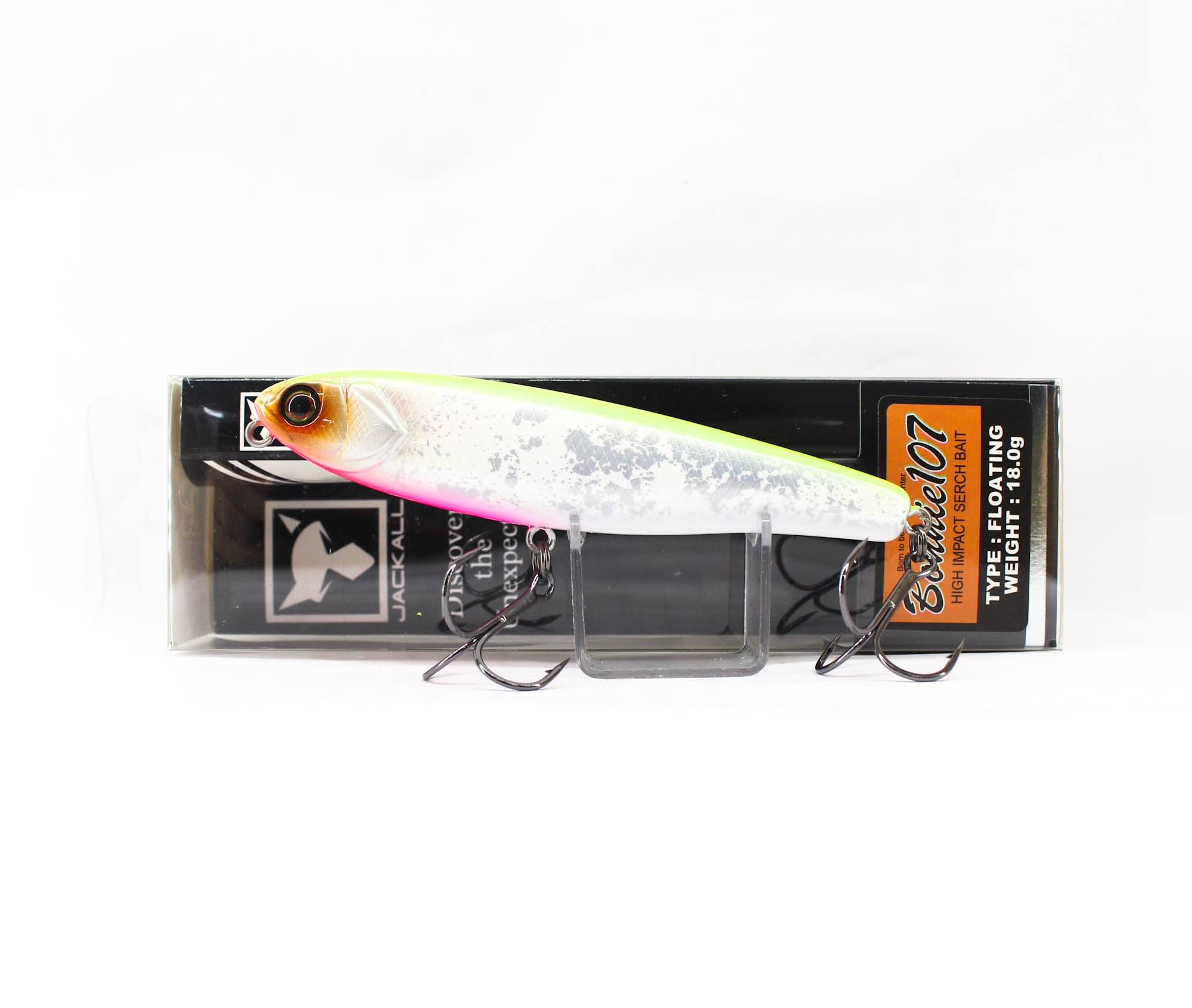 Jackall Bonnie 107 Floating Lure Injured Chart Back Pearl (0685)