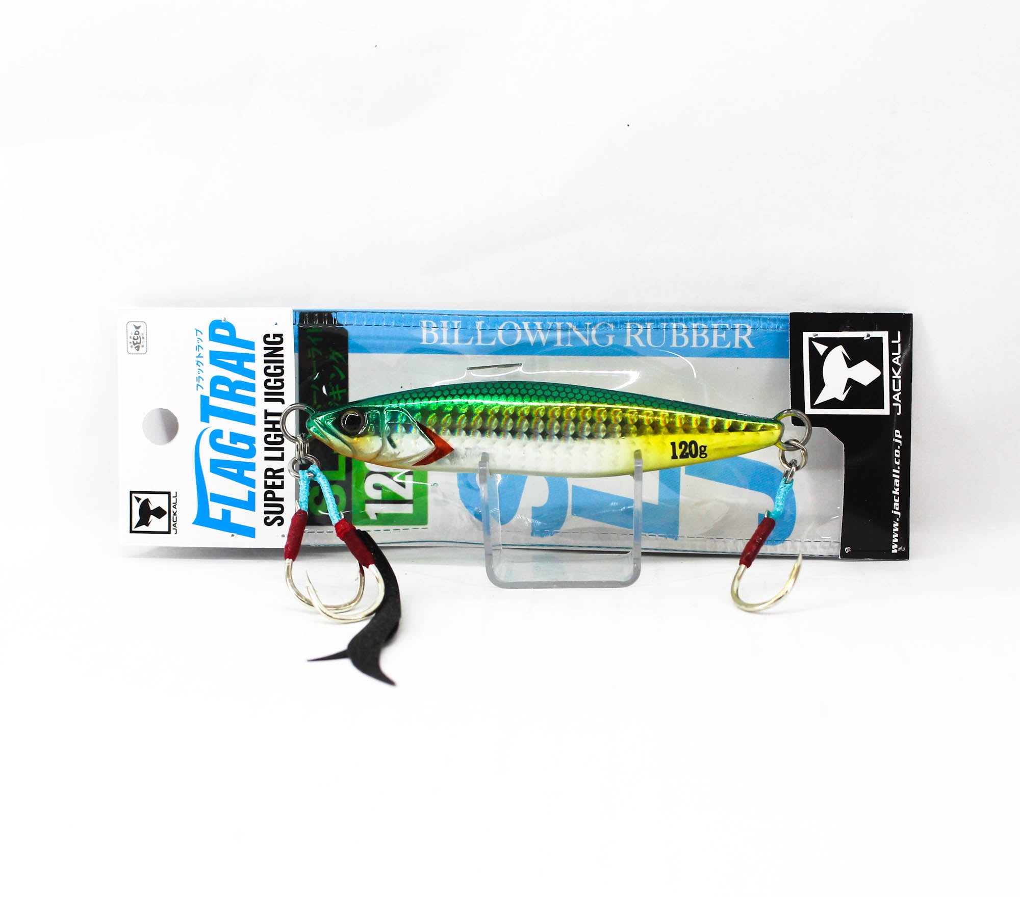 Jackall Metal Jig Flag Trap 120 grams Green Gold Hara Glow (2702)