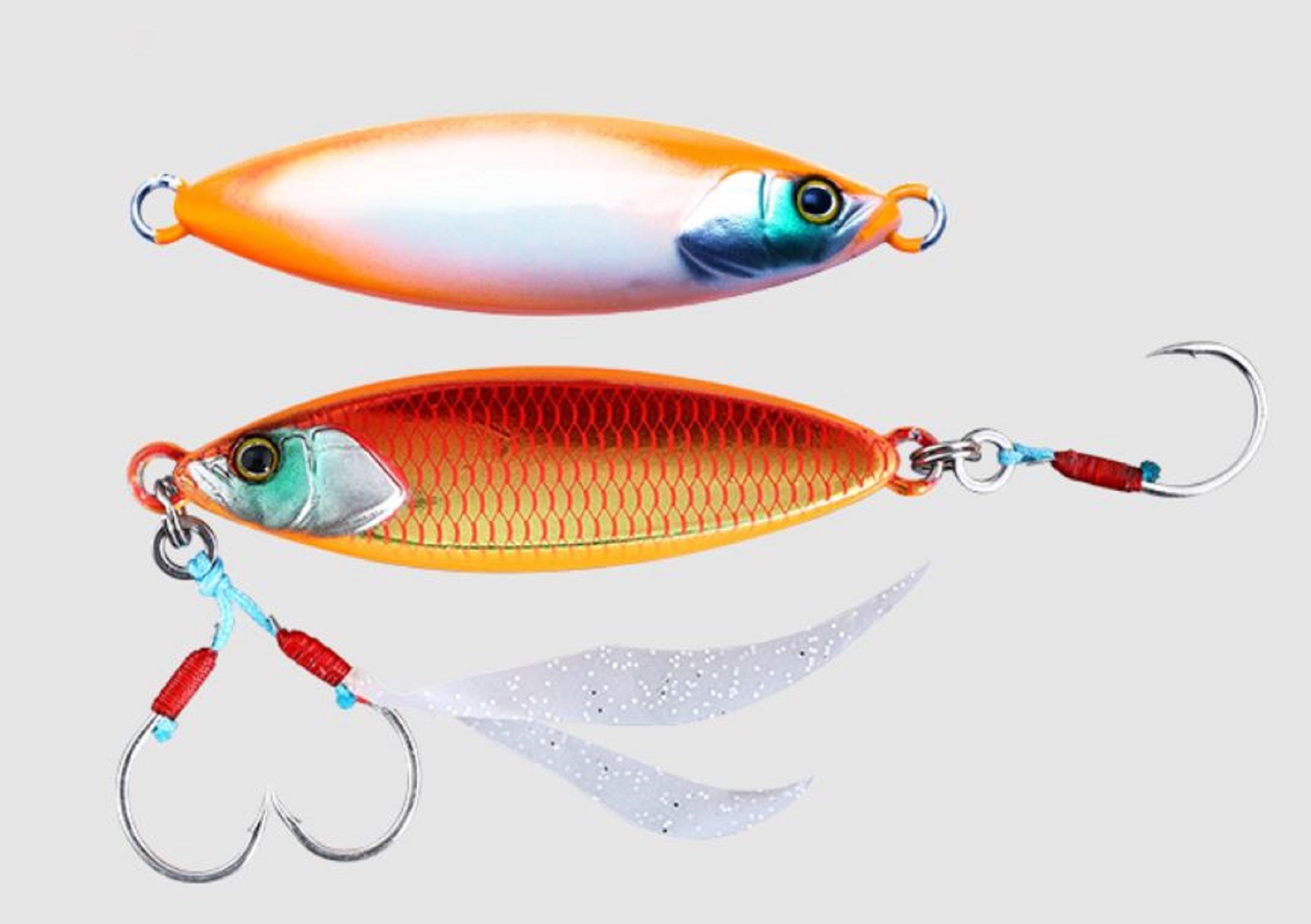 Jackall Metal Jig Flag Trap Leaf 60 grams Meimetsu Orange Glow (2757)