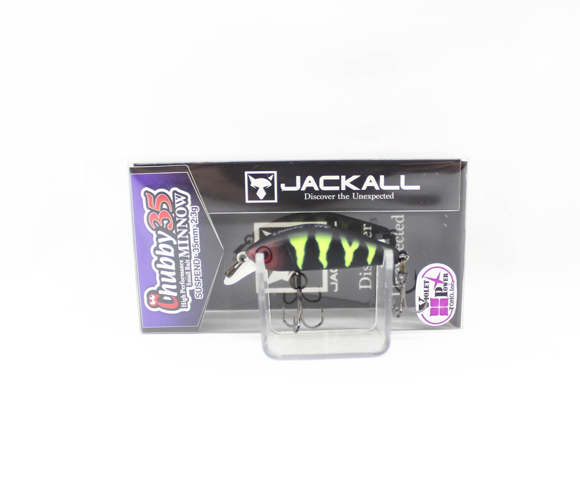 Jackall Chubby Minnow 35 Suspend Lure UV Mat Black Perch (3150)