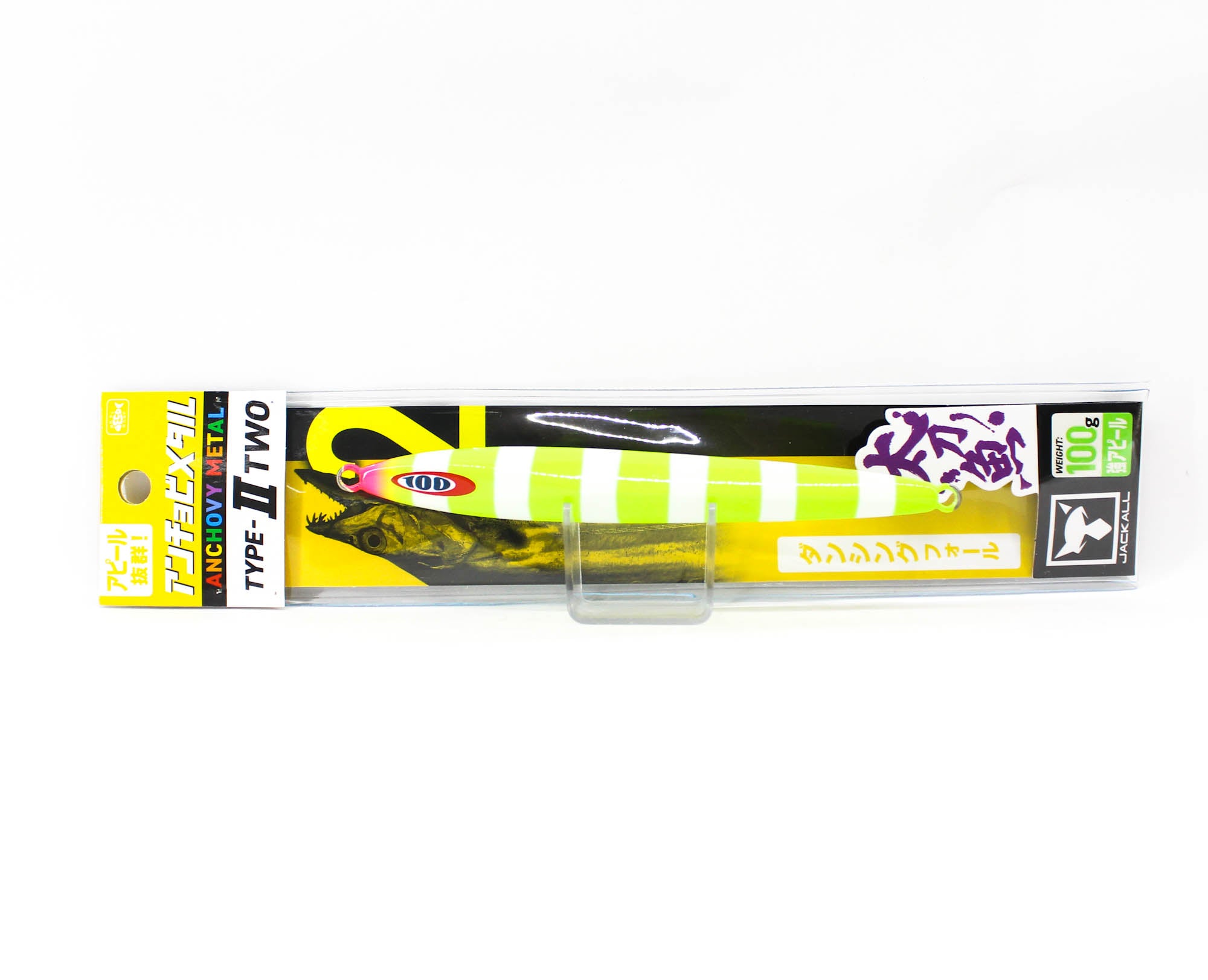 Jackall Metal Jig Anchovy Type 2 Slow Slide 100 grams Chart Glow (7011)