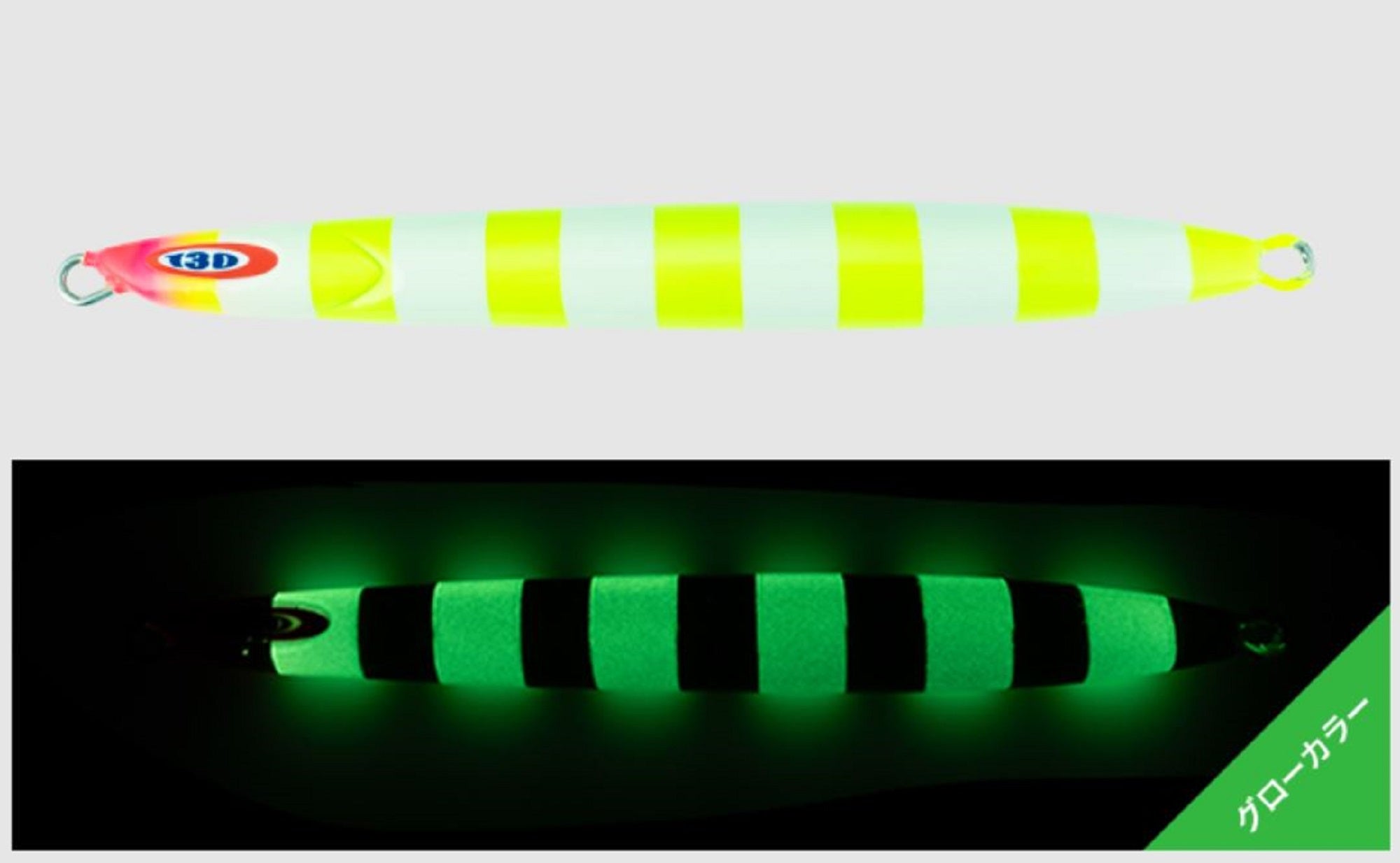 Jackall Metal Jig Anchovy Type 3 Flutter 200 grams Chart Glow (7417)