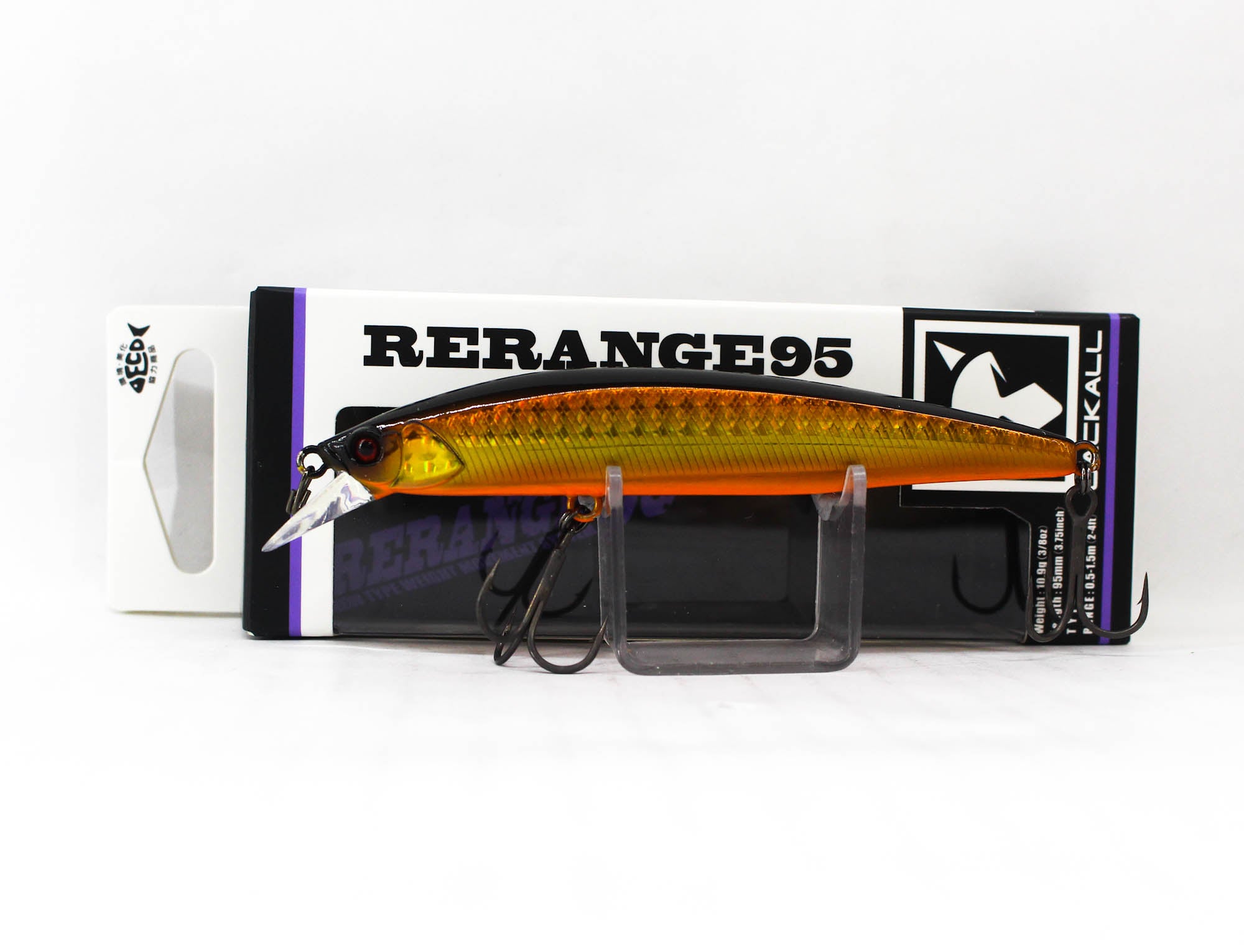 Jackall Rerange 95SP Suspend Lure Double Clutch Gold & Black (8964)