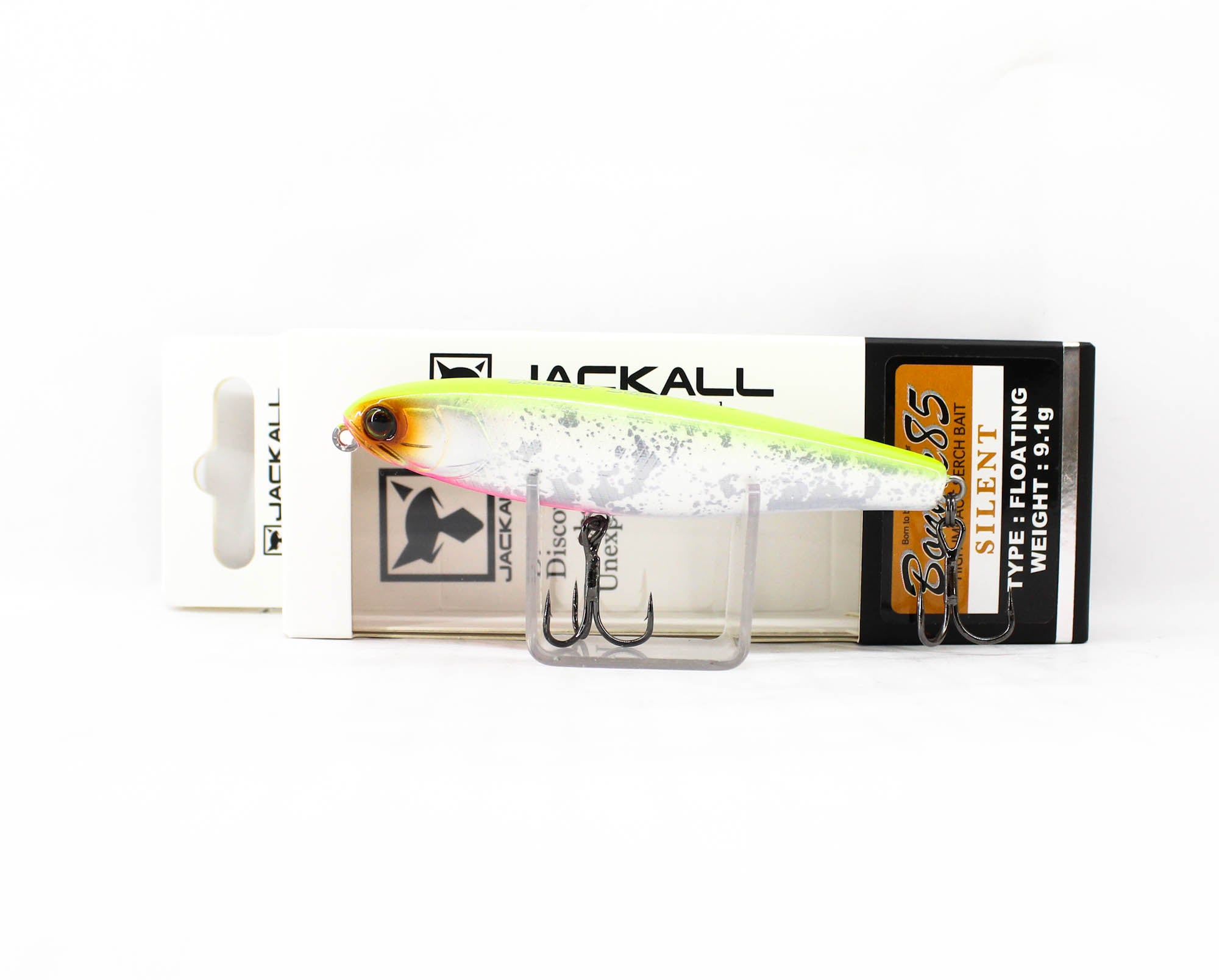 Jackall Bonnie 85 Silent Floating Lure Injured Chart Back Pearl (9367)
