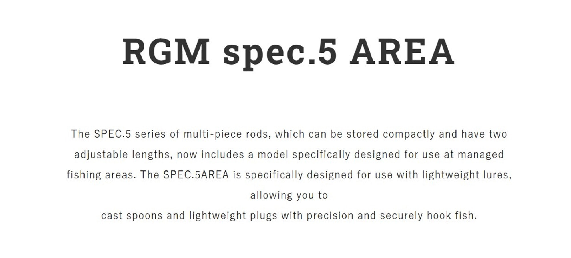 Jackall RGM Rod Baitcast Spec 5 Area 54-510S Black (1995)