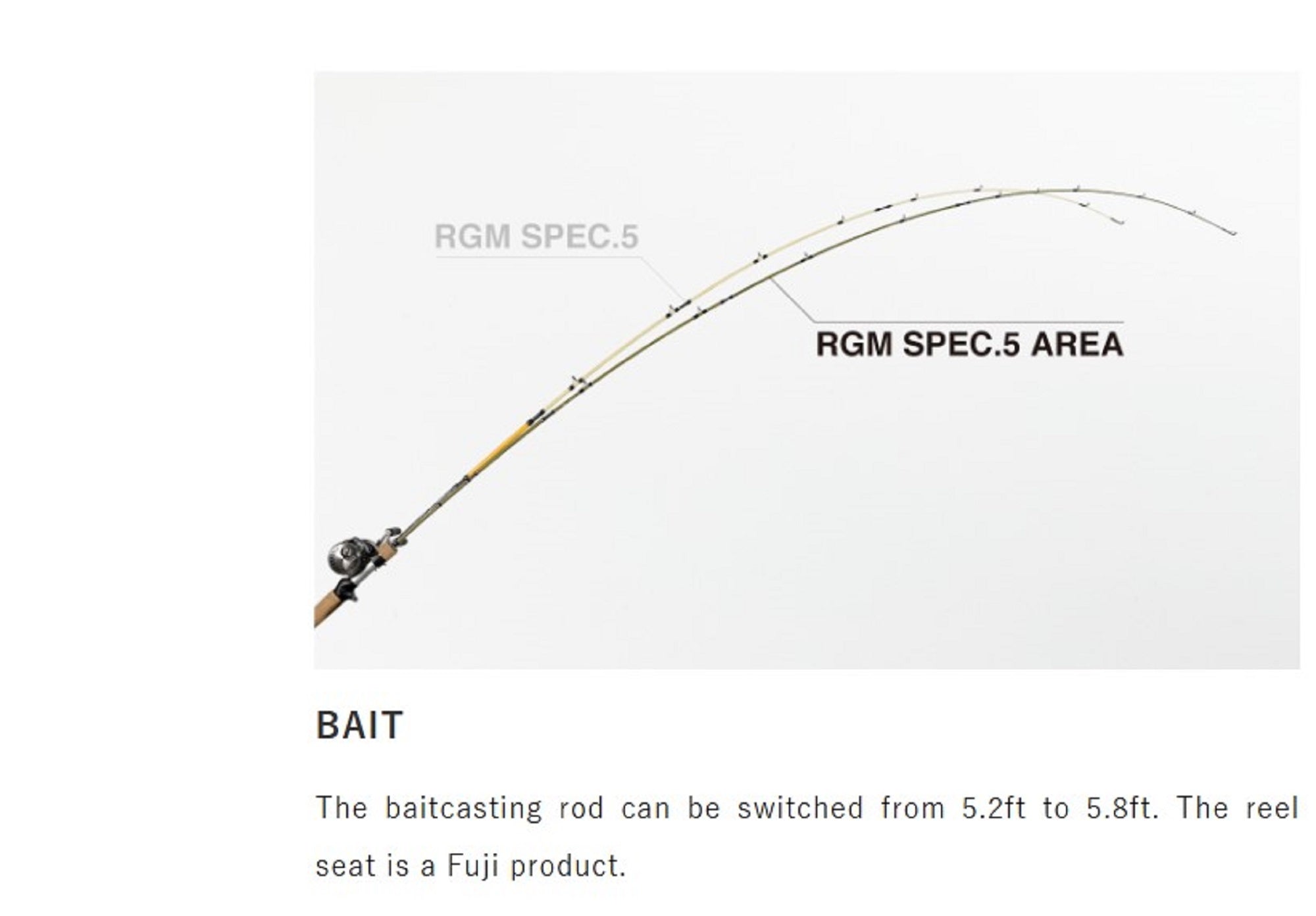 Jackall RGM Rod Baitcast Spec 5 Area 54-510S Black (1995)
