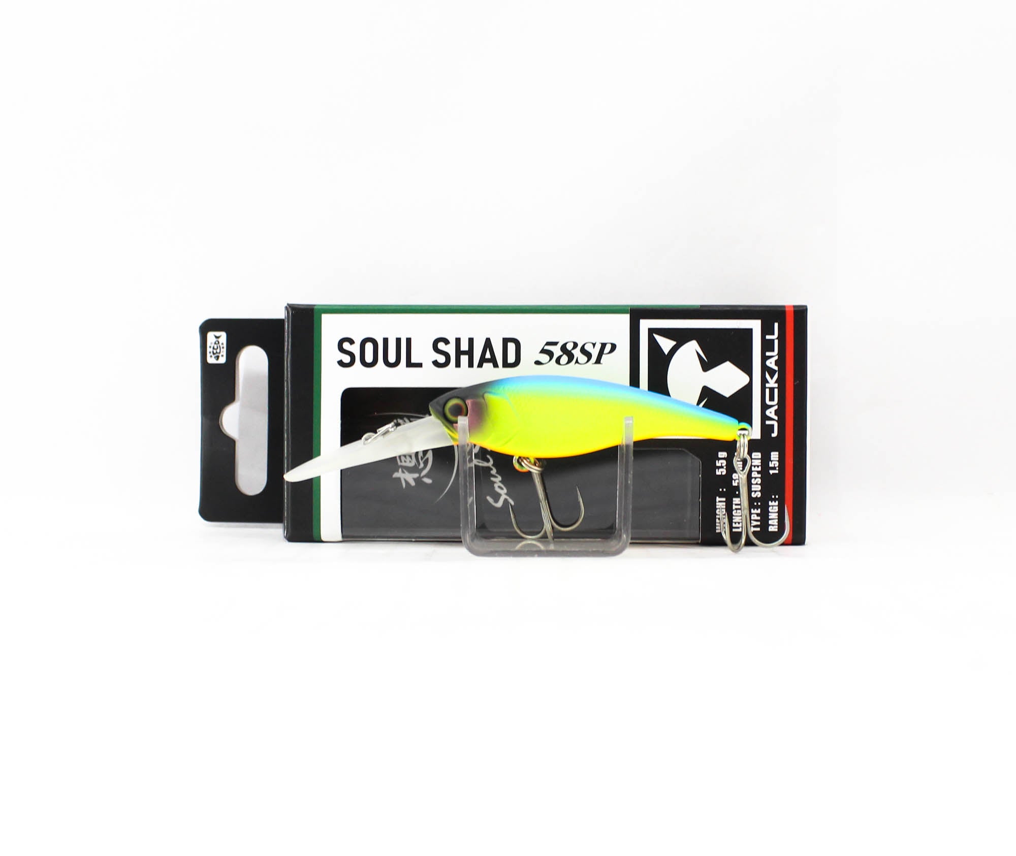 Jackall Soul Shad 58SP Suspend Lure Blue Back Chartreuse (5047)