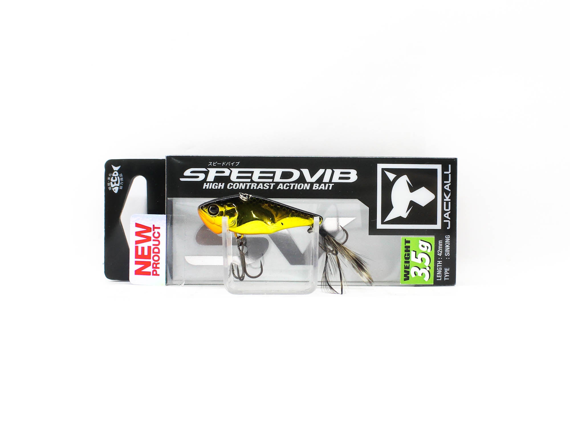 Jackall Speed Vib 3.5 grams 42mm Sinking Lure Reaction Gold Black (6013)