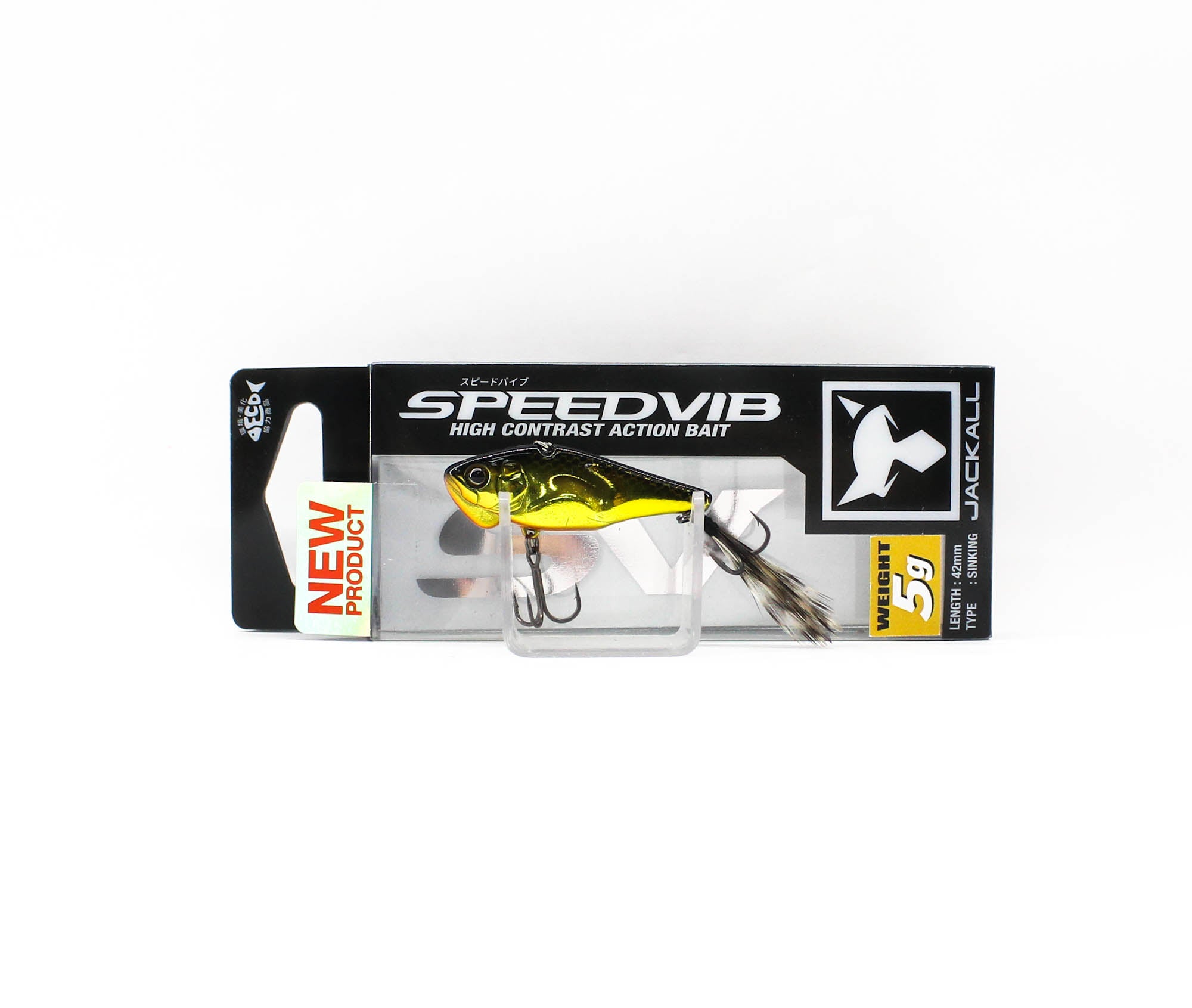 Jackall Speed Vib 5 grams 42 mm Sinking Lure Reaction Gold Black (6099)