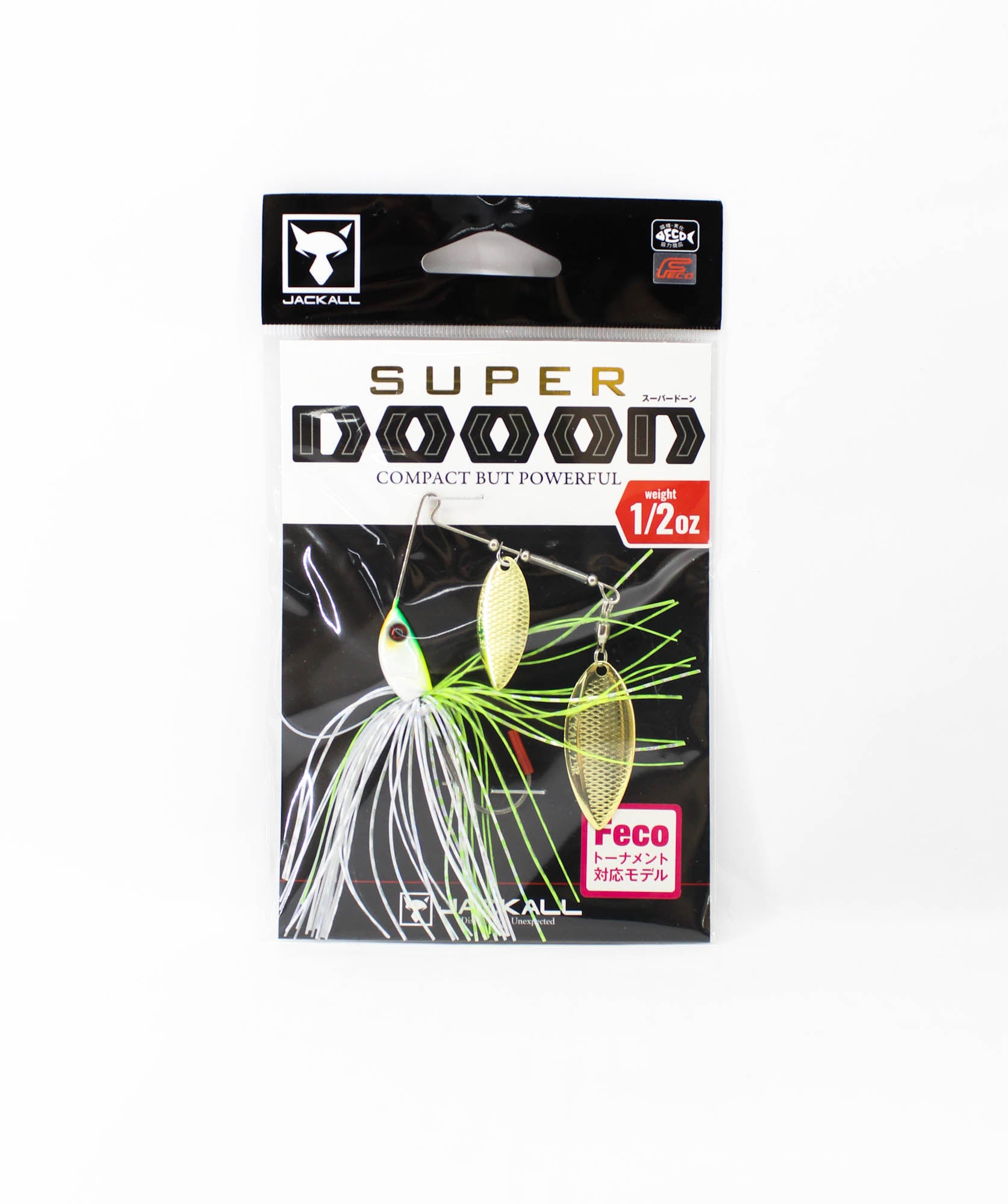 Jackall Spinner Bait Lure Super Dooon 1/2 Oz TG Chart Back White (0697)